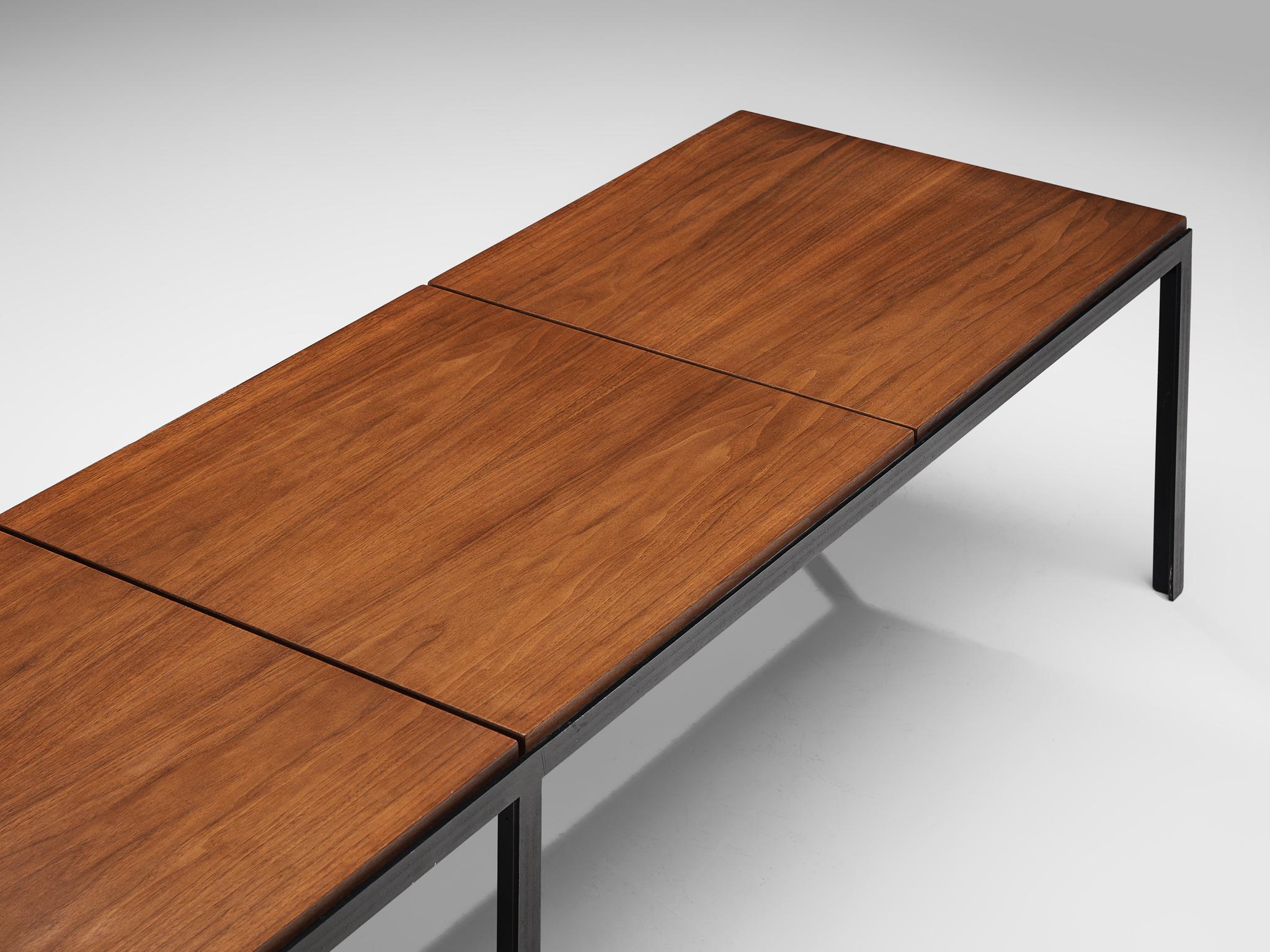 Florence Knoll Large T-Angle Bench in Teak In Good Condition In Waalwijk, NL