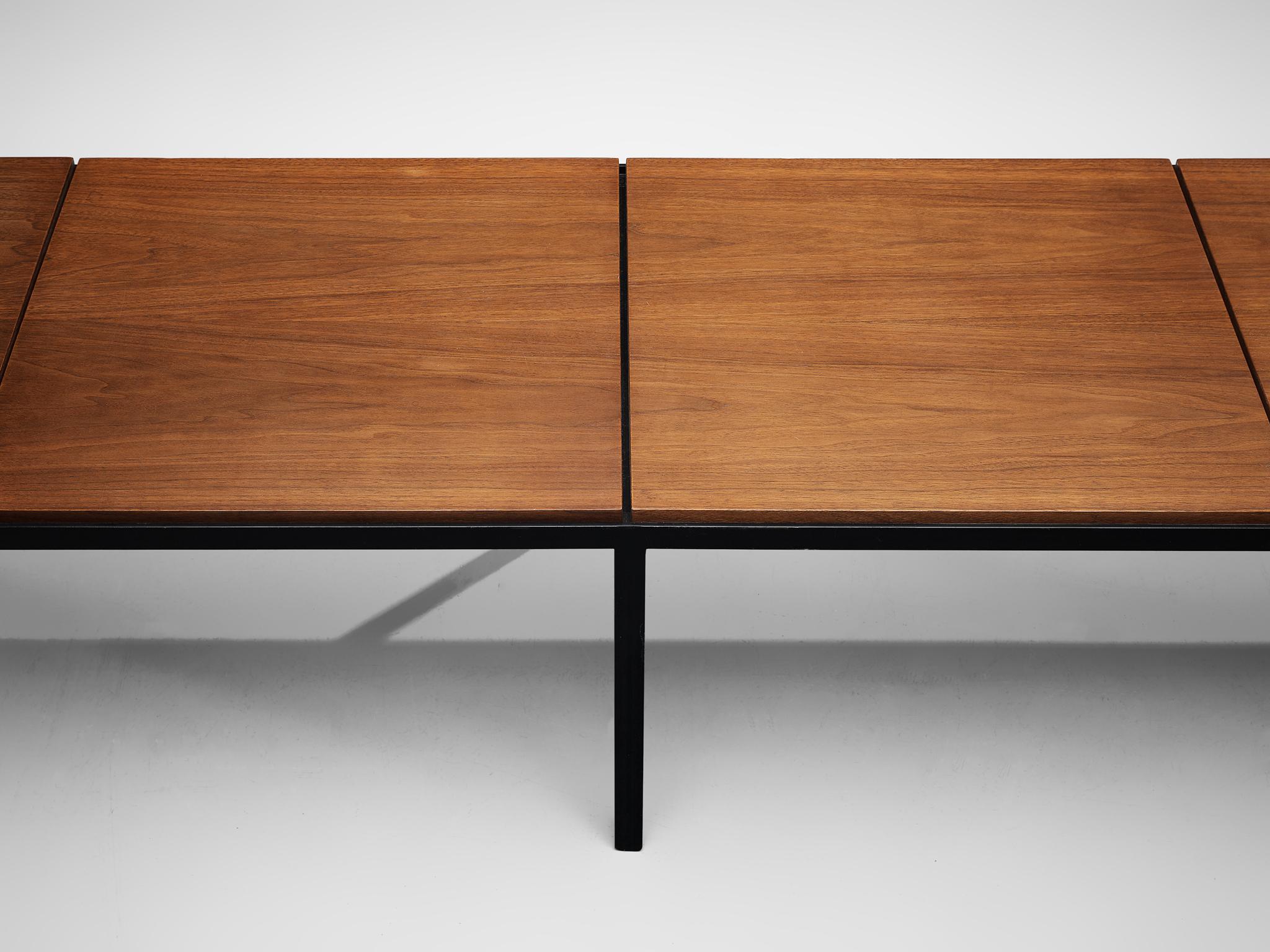 Mid-20th Century Florence Knoll Large T-Angle Bench in Teak