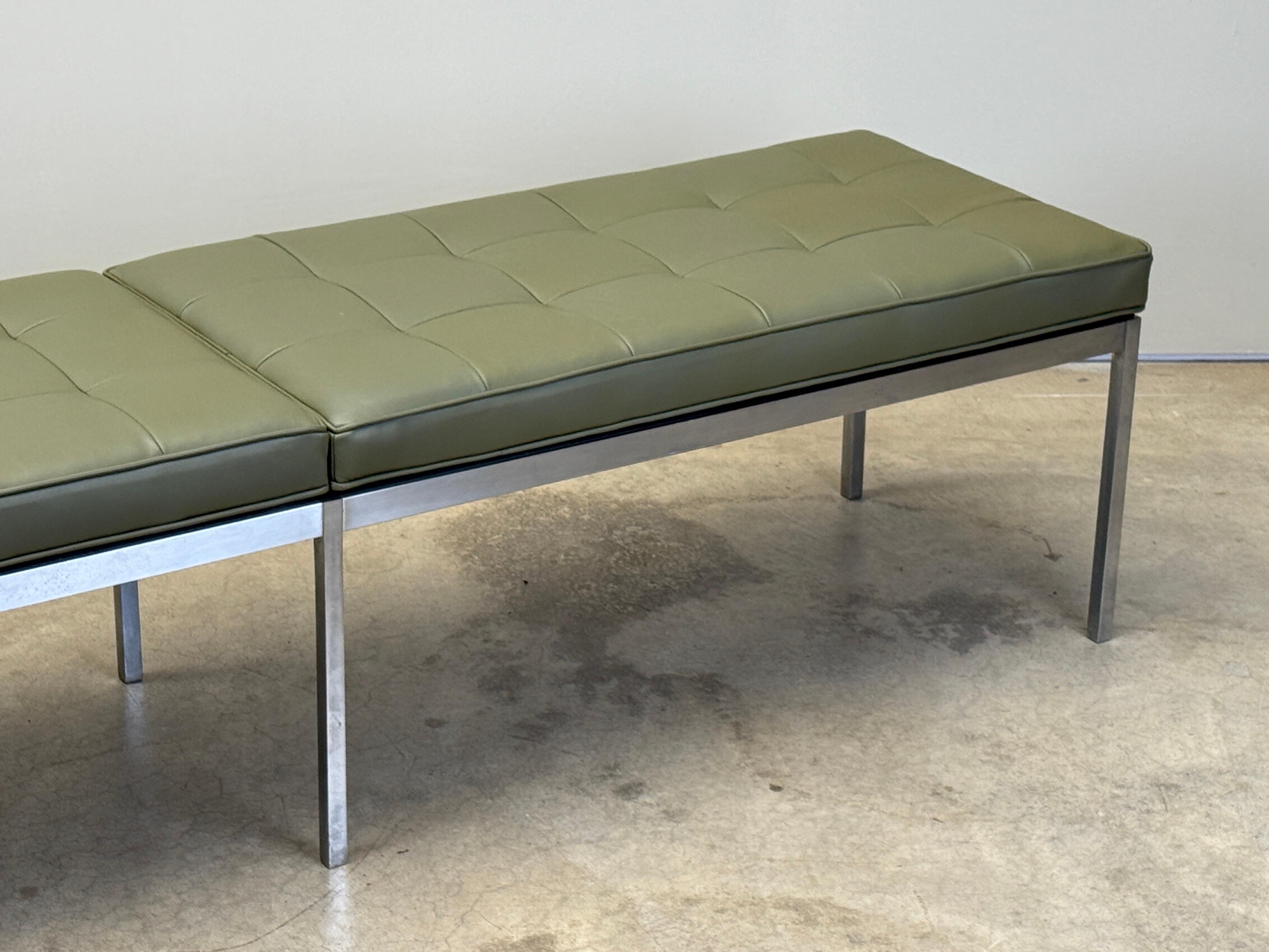 Panchina in pelle Florence Knoll in vendita 5