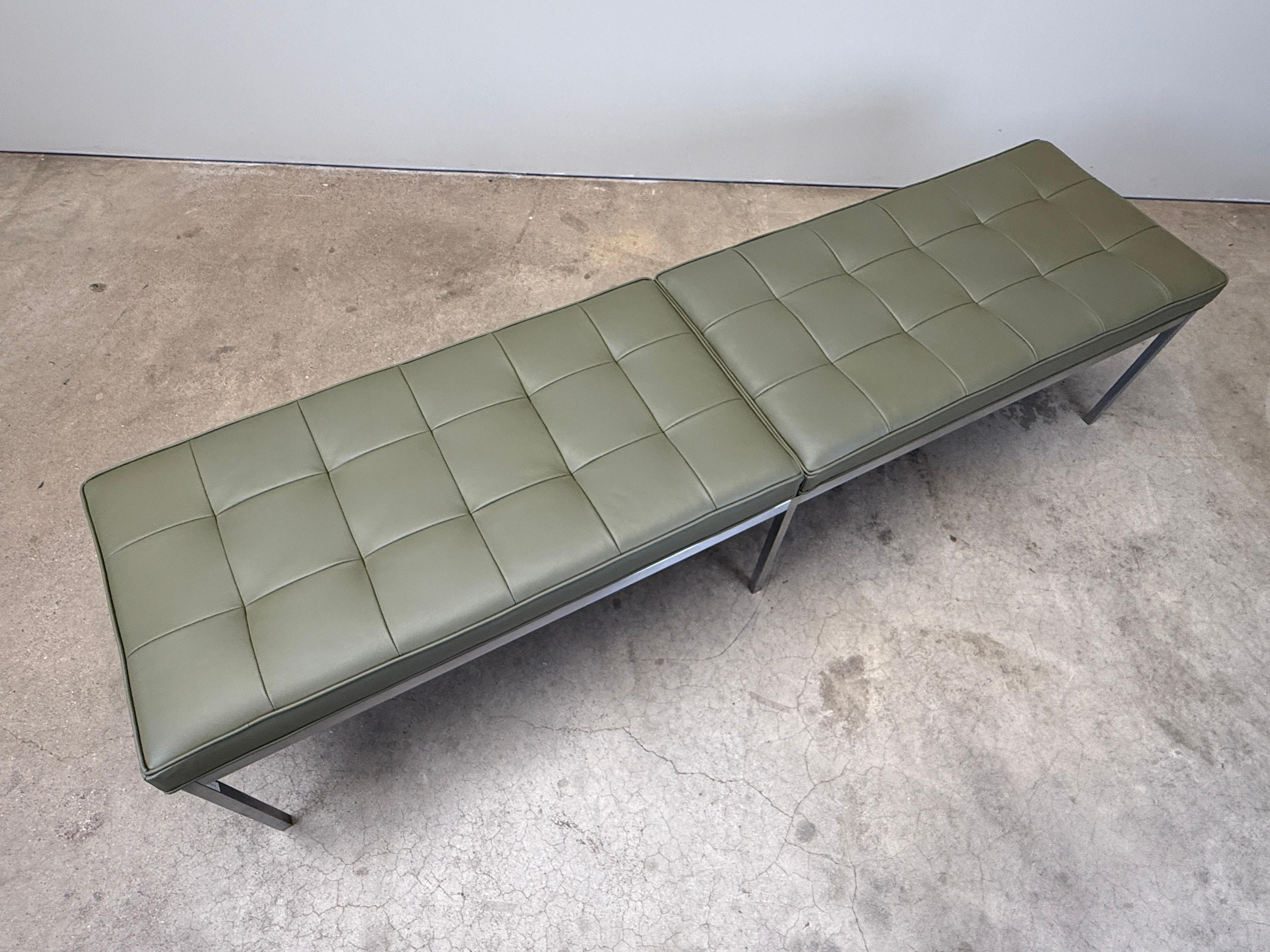 Panchina in pelle Florence Knoll in vendita 7