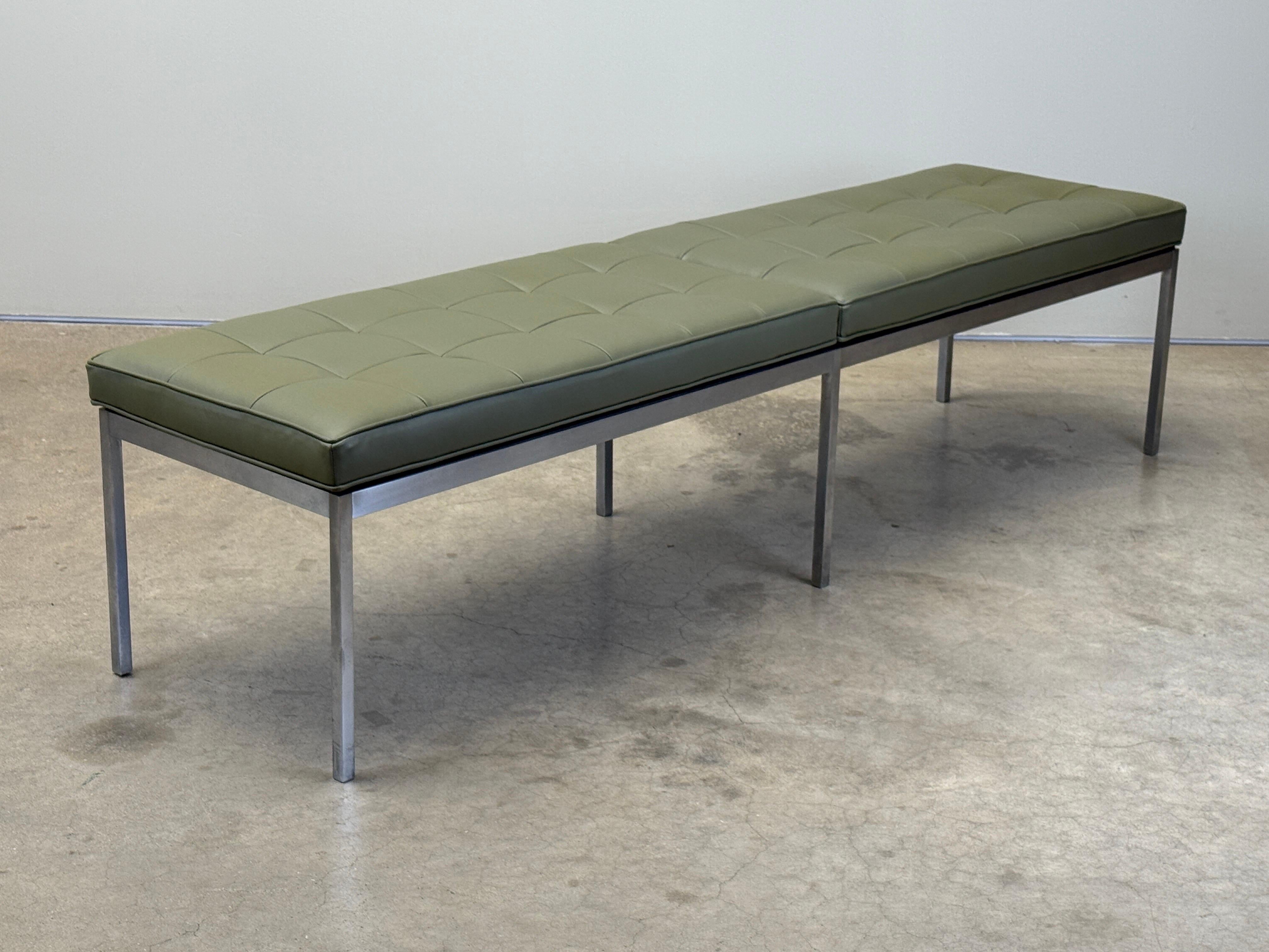 Panchina in pelle Florence Knoll in vendita 8