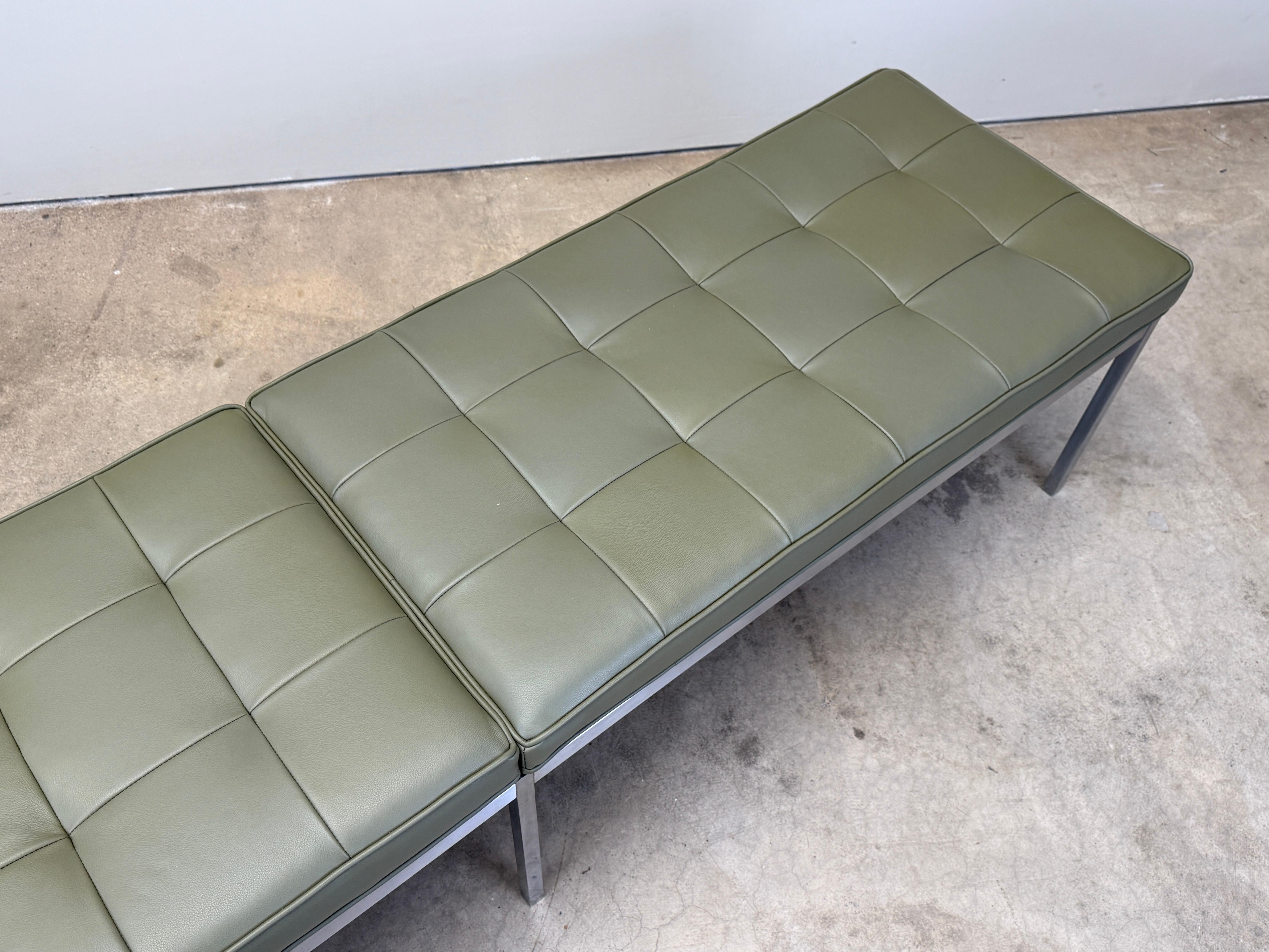 Panchina in pelle Florence Knoll in vendita 9