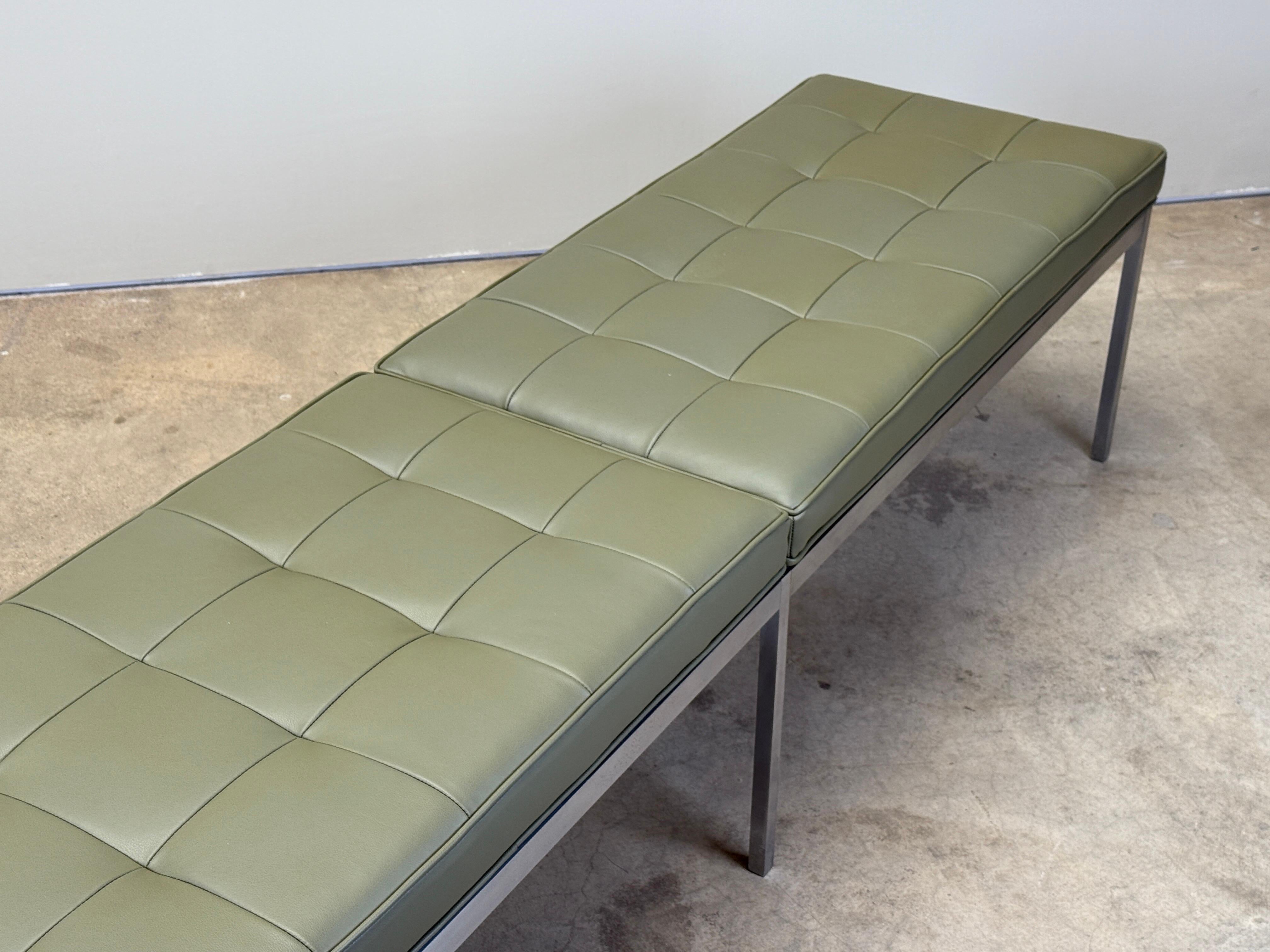 Panchina in pelle Florence Knoll in vendita 13