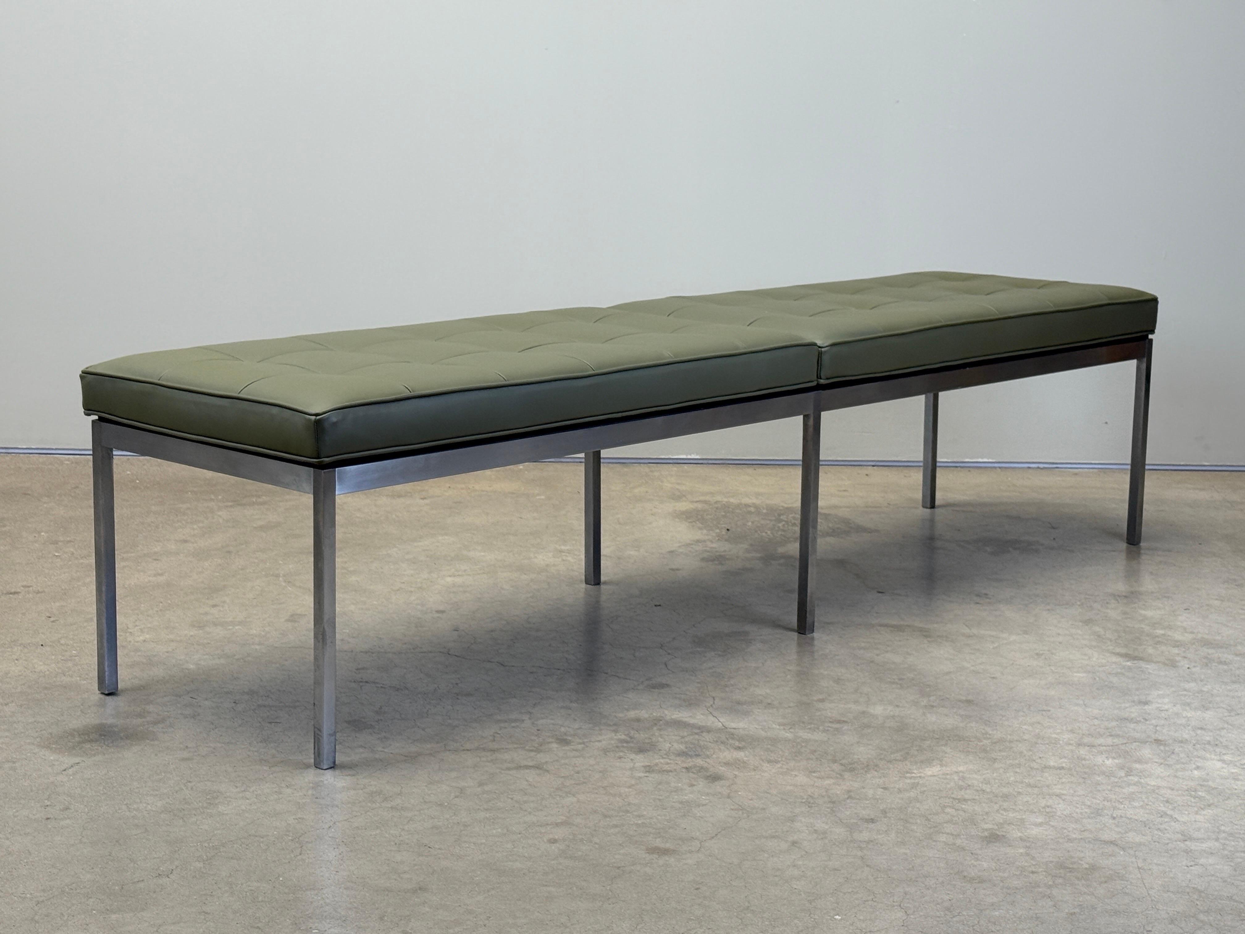 Panchina in pelle Florence Knoll in vendita 14