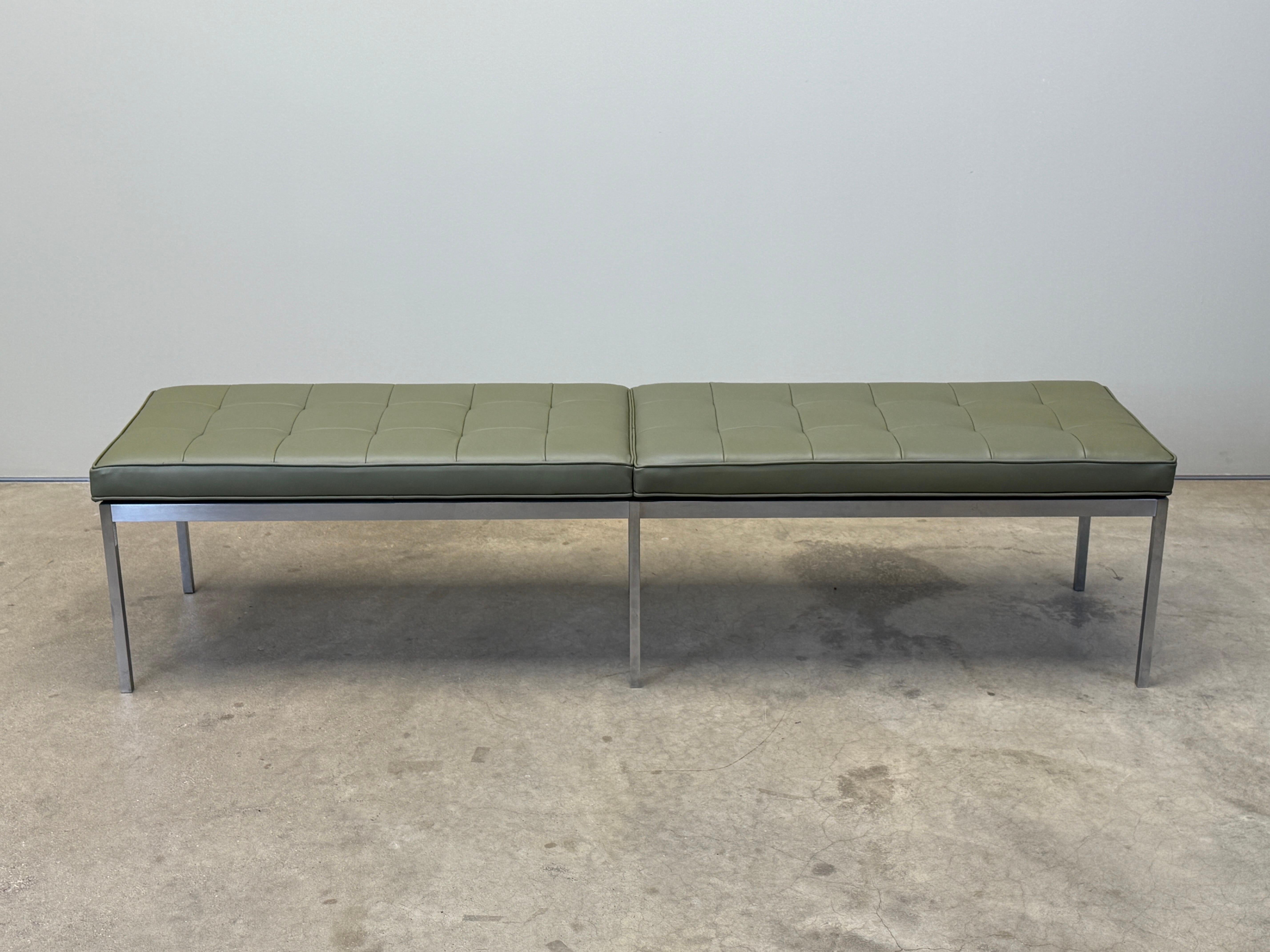 Pelle Panchina in pelle Florence Knoll in vendita