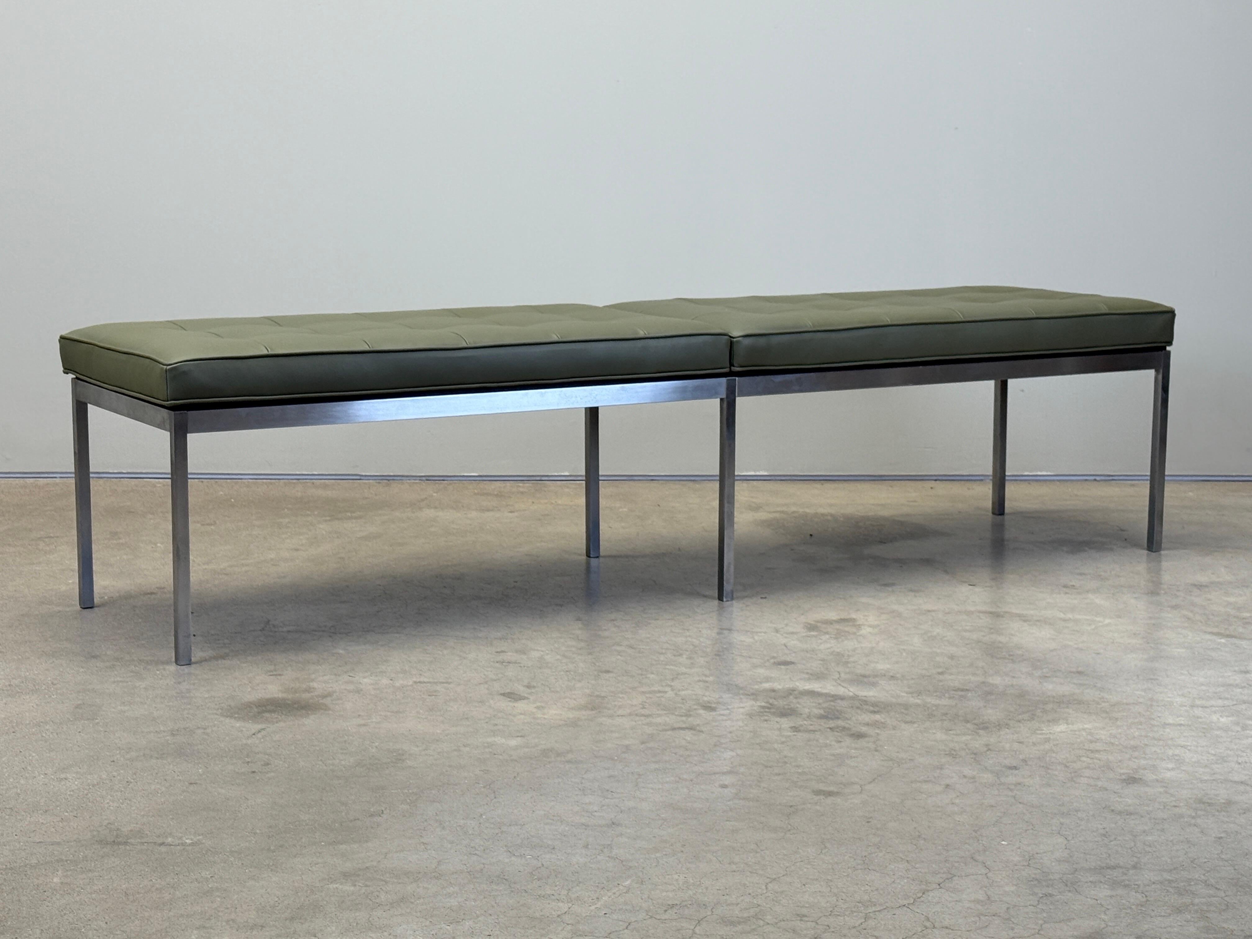 Panchina in pelle Florence Knoll in vendita 2