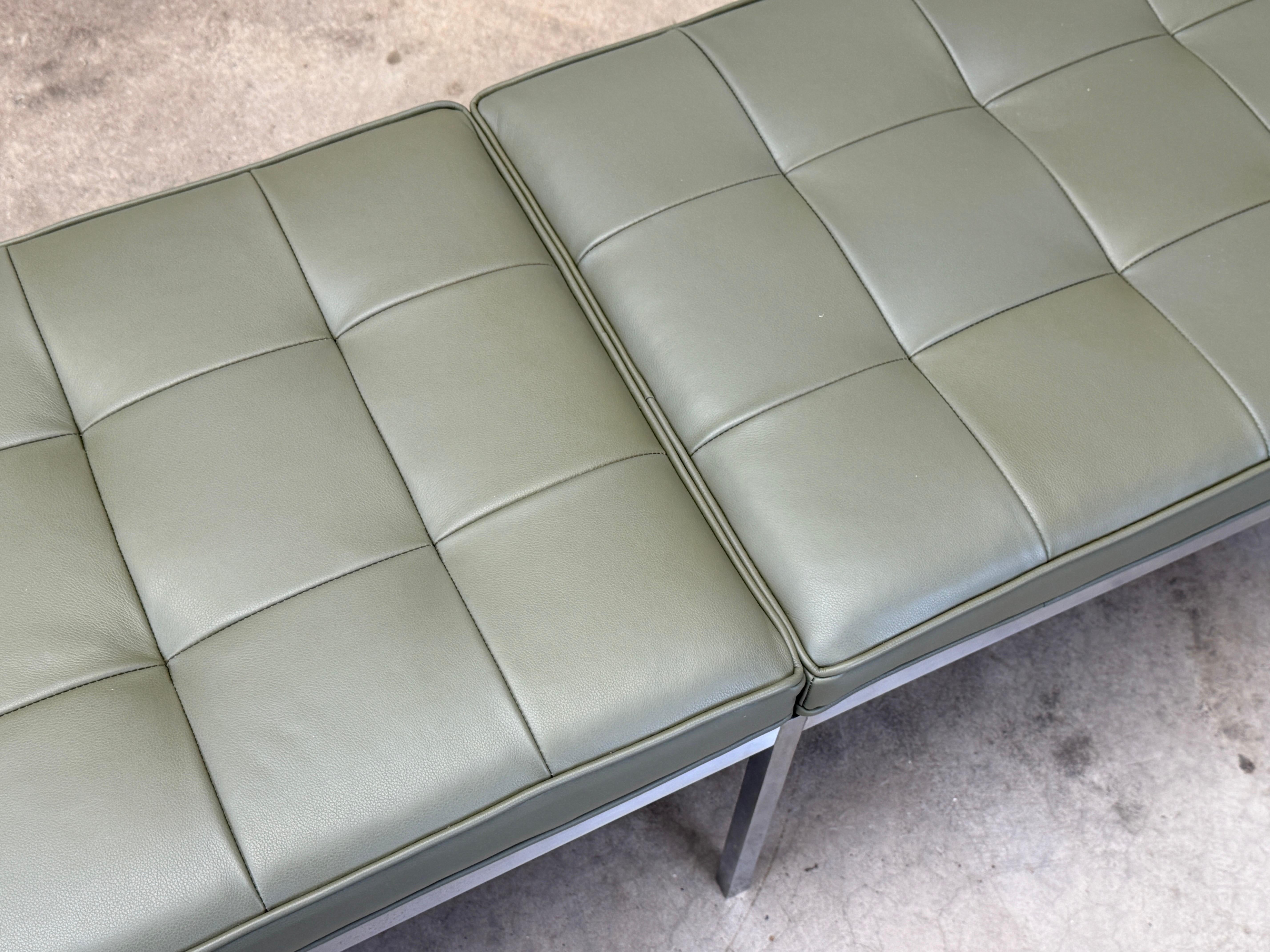 Panchina in pelle Florence Knoll in vendita 3