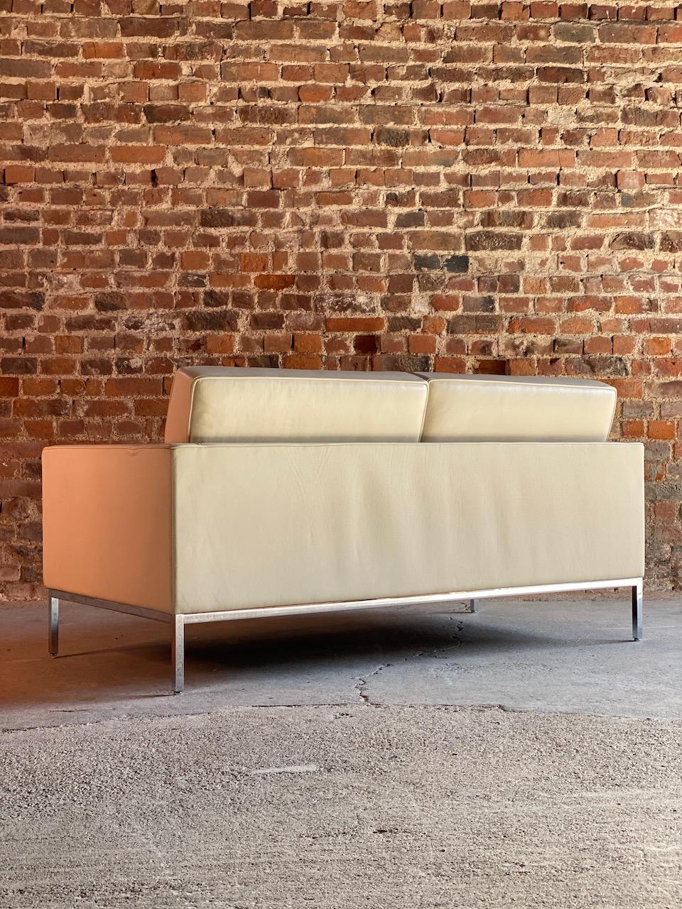 Florence Knoll Leather Sofa by Knoll Studio 1