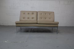Florence Knoll leather two-seater mod. 65 for Knoll International