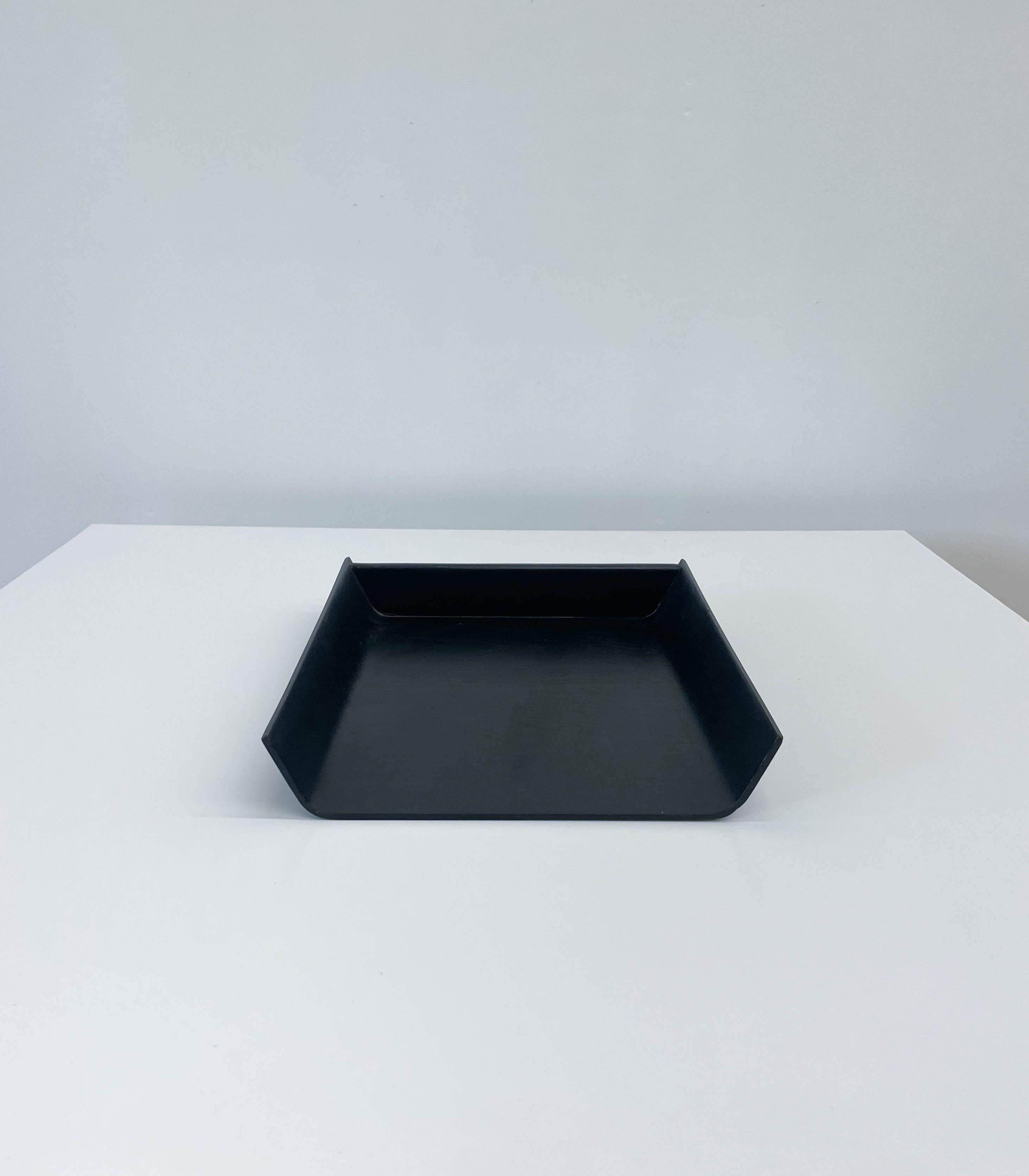 This is a classic mid-century modern desk or table accessory designed by none other than Florence Knoll. The bentwood letter tray was made by Knoll International, and it still retains its original Knoll International label affixed to the underside
