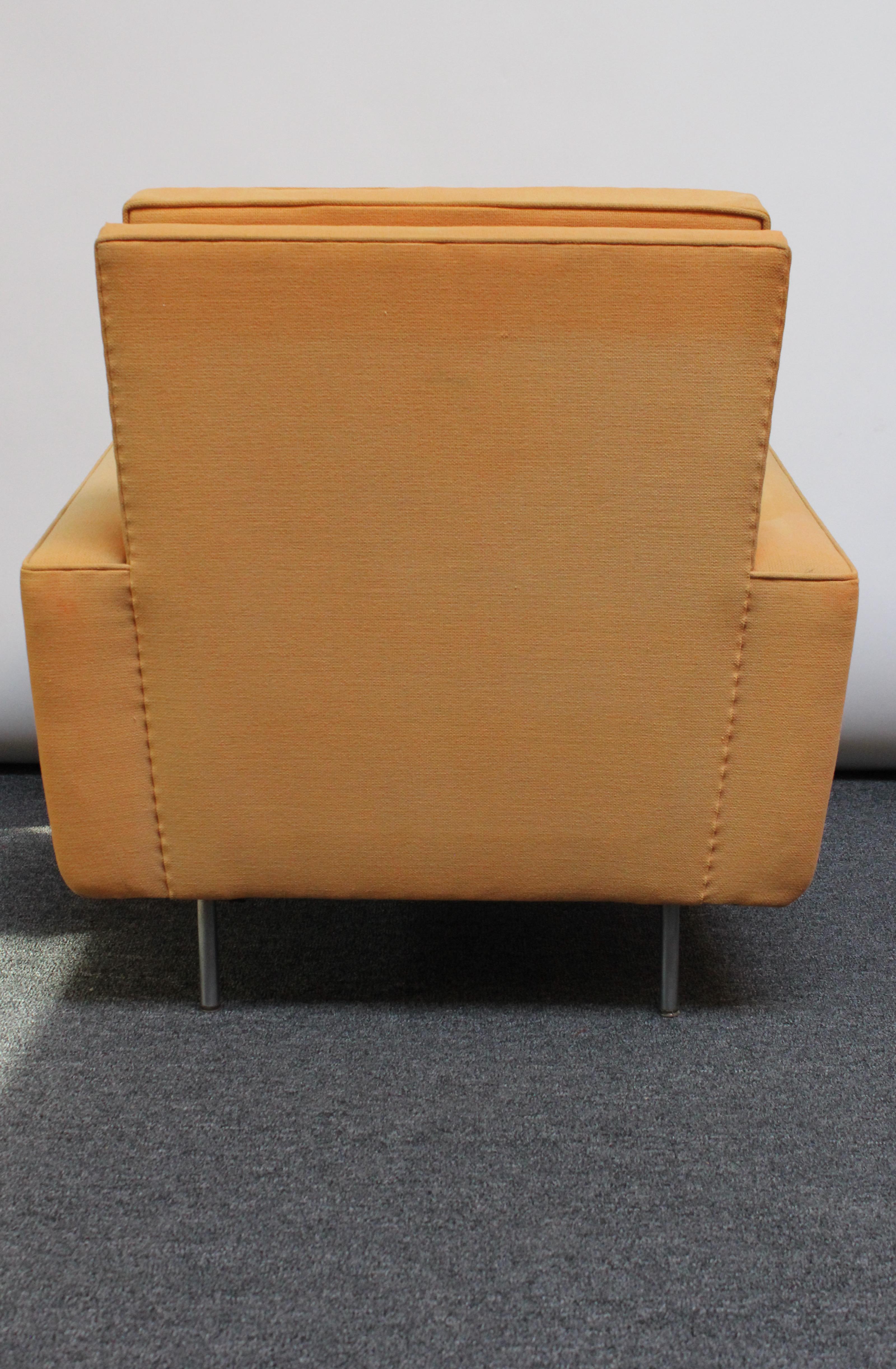 Florence Knoll Lounge Chair with Original Wool Upholstery For Sale 2