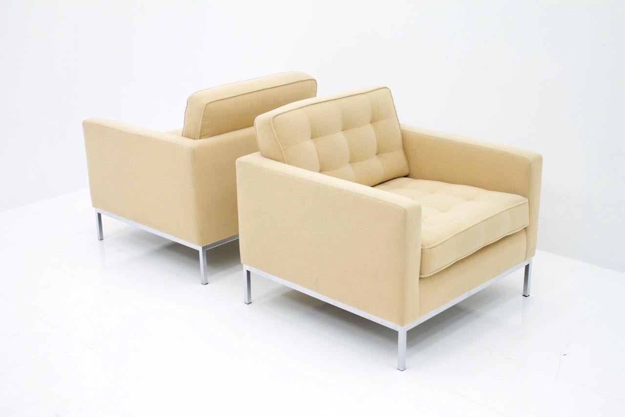 Metal Florence Knoll Lounge Chairs for Knoll International For Sale