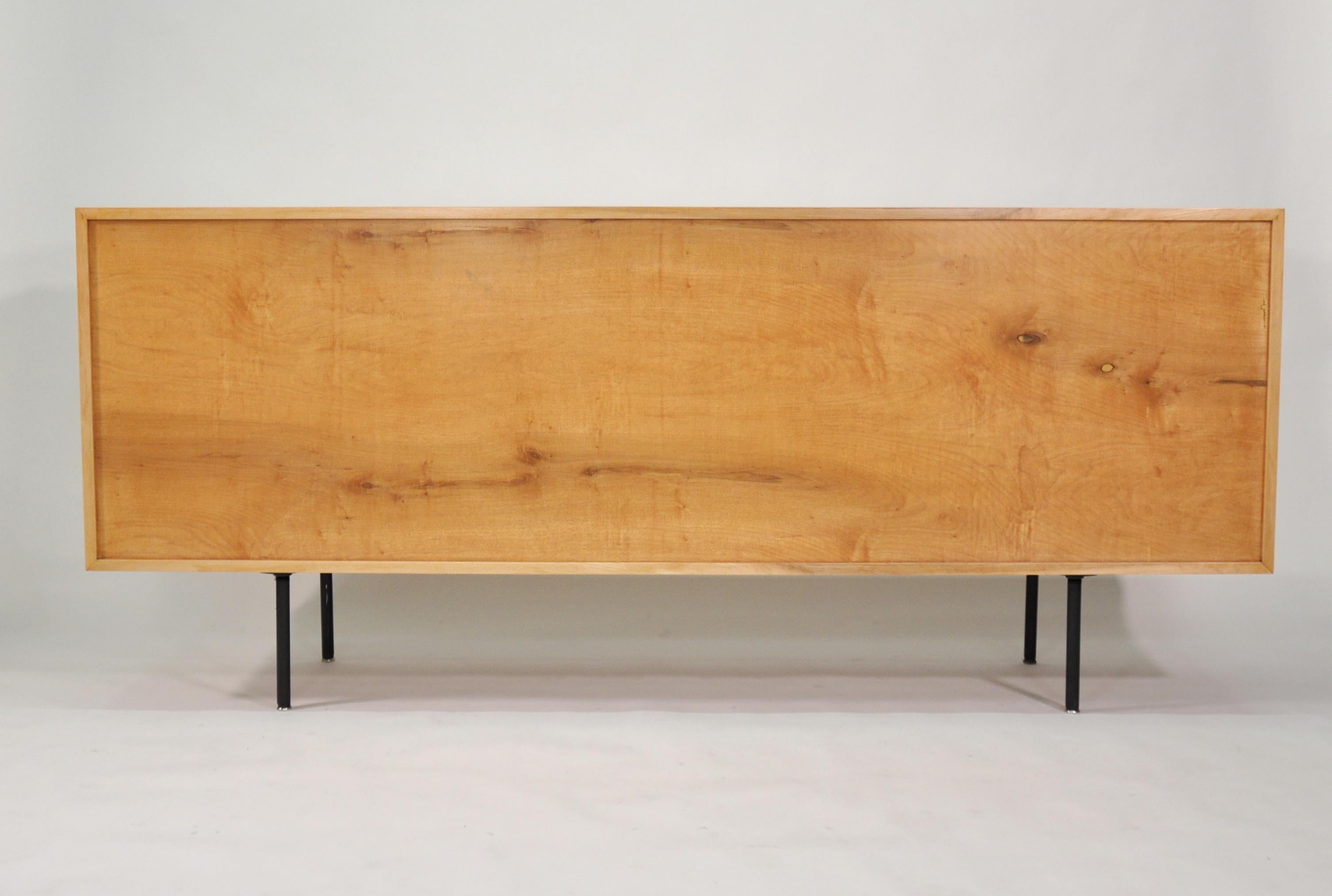 Florence Knoll Maple and Seagrass Credenza 2