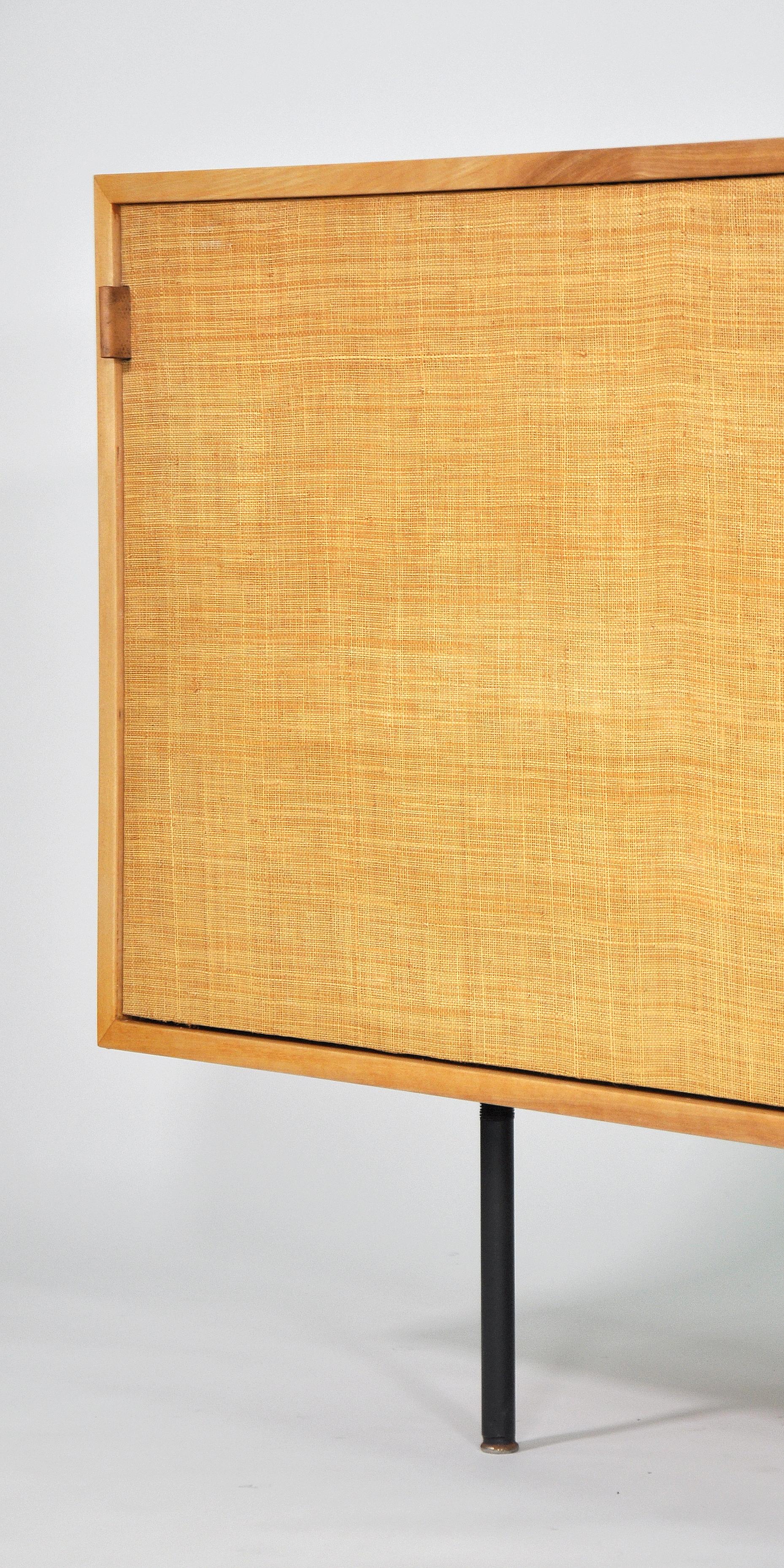 American Florence Knoll Maple and Seagrass Credenza