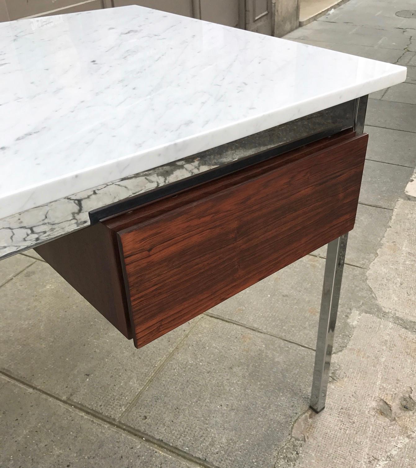 Florence Knoll Marble and Rosewood Desk, 1960 1