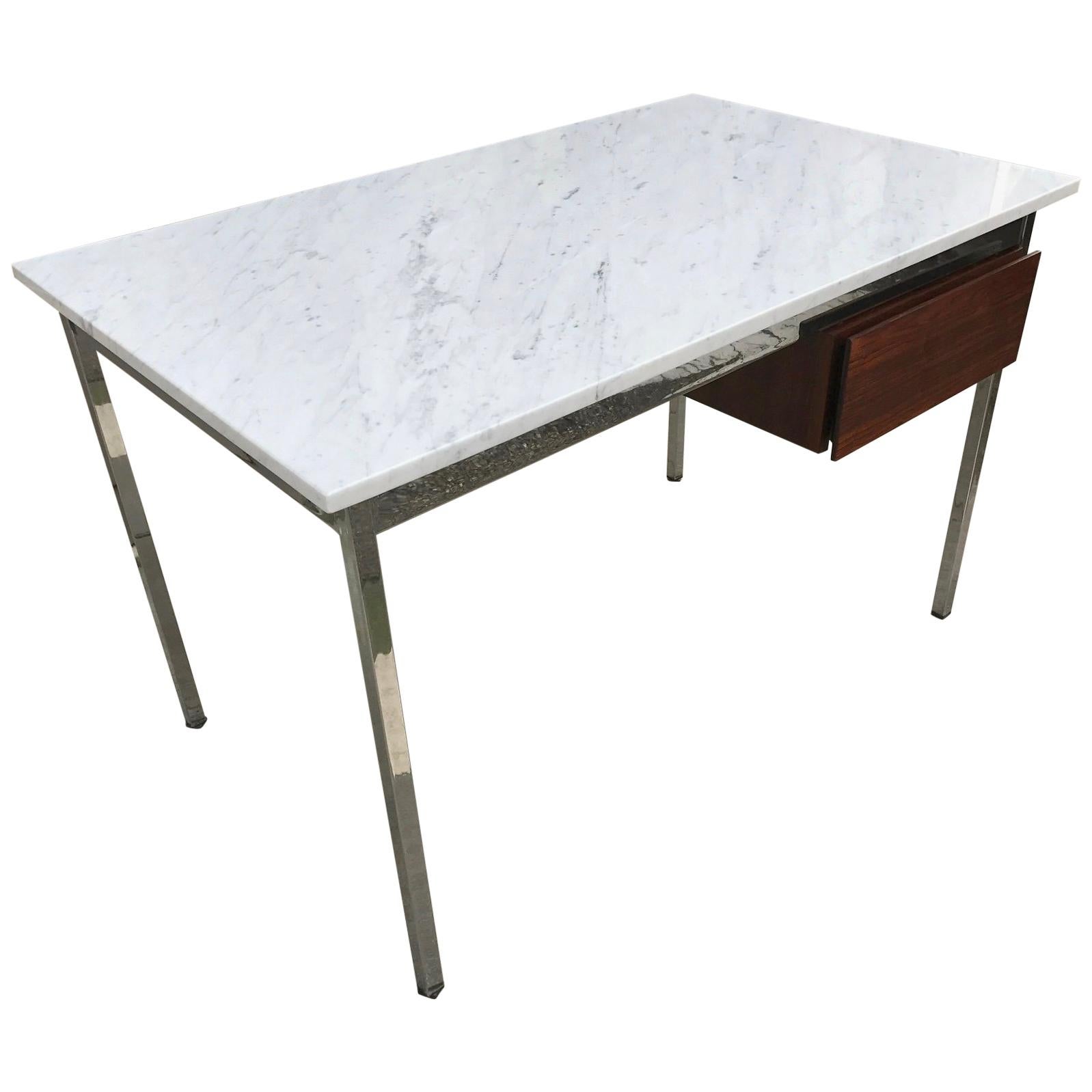Florence Knoll Marble and Rosewood Desk, 1960