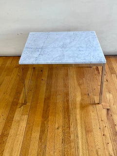 Florence Knoll Marble & Chrome Square Coffee Cocktail End Table
