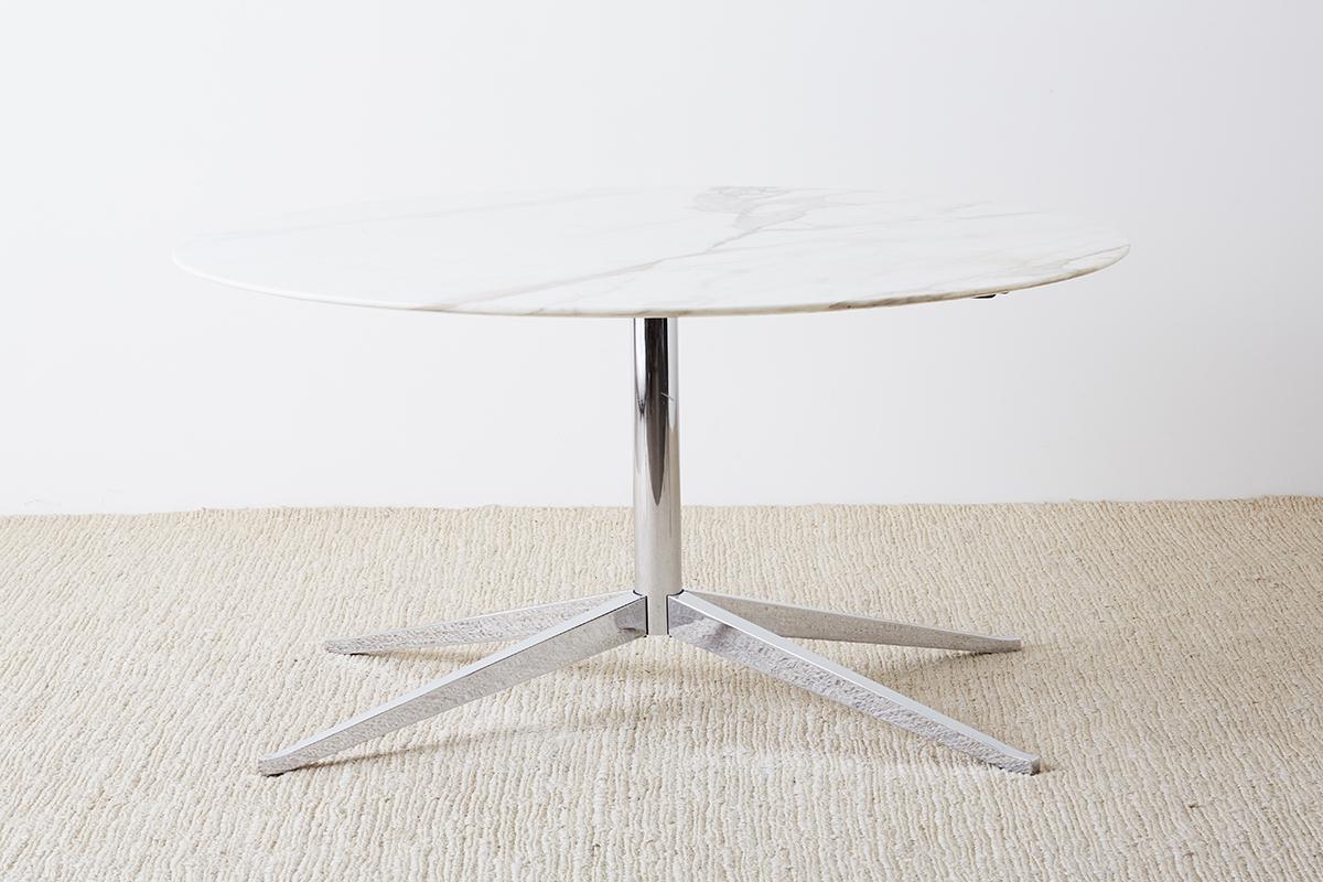 Florence Knoll Marble Dining Table with Star Base 8