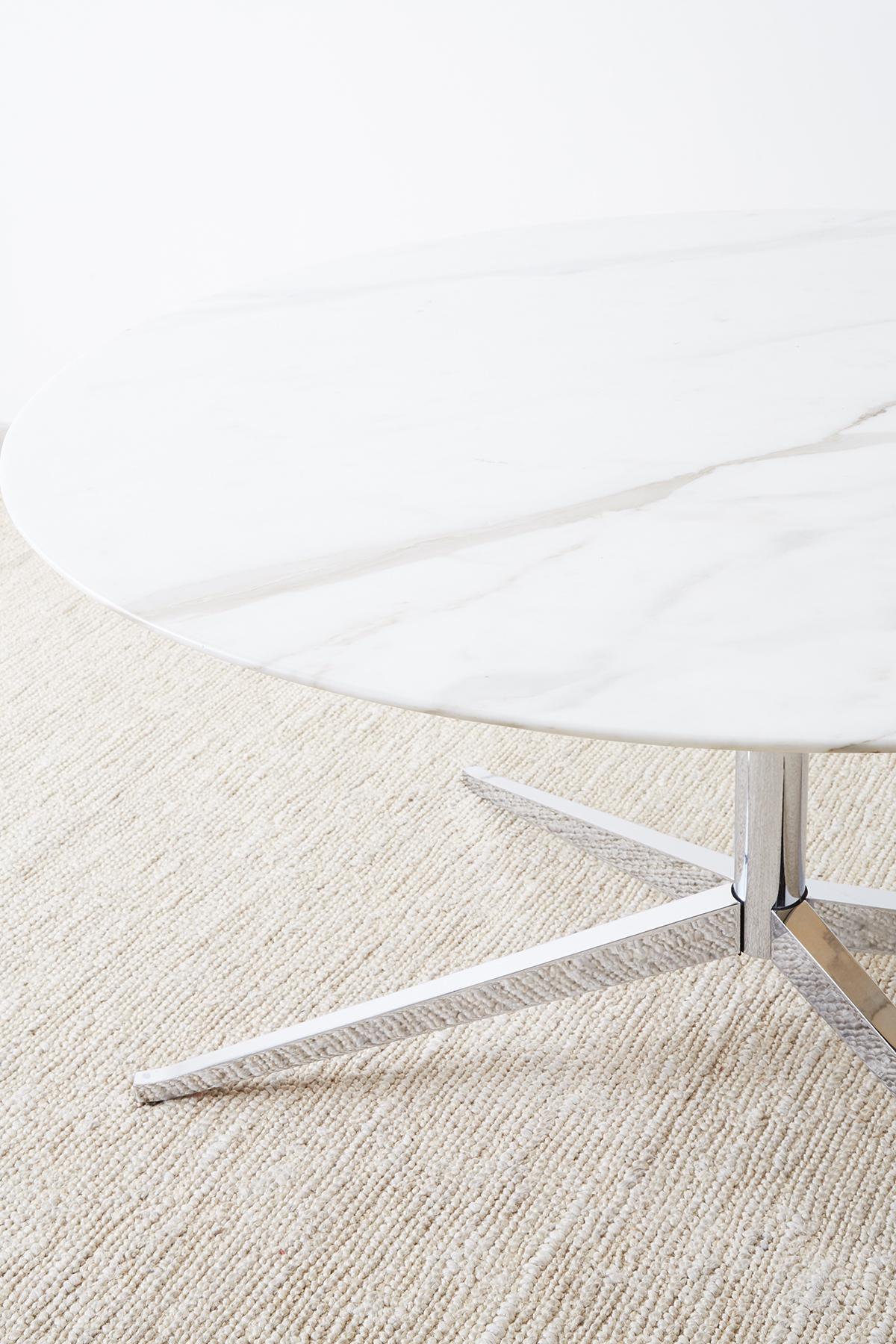 Florence Knoll Marble Dining Table with Star Base 1