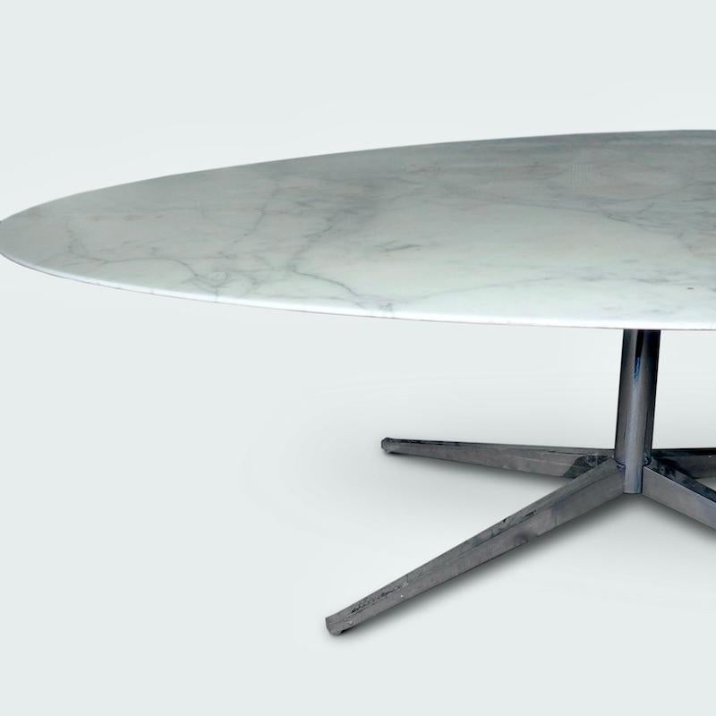 florence knoll oval dining table