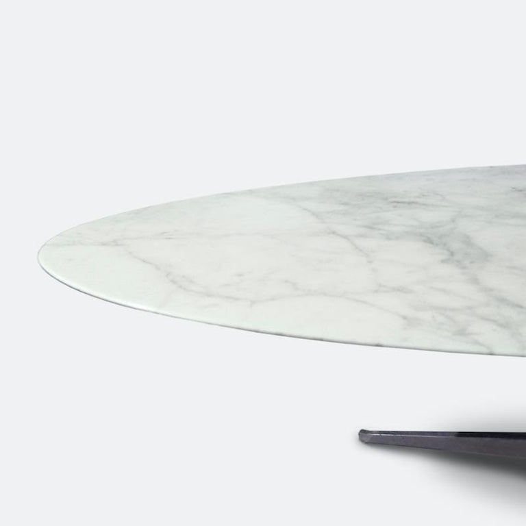 Florence Knoll Marble Oval Dining Table or Desk For Sale at 1stDibs