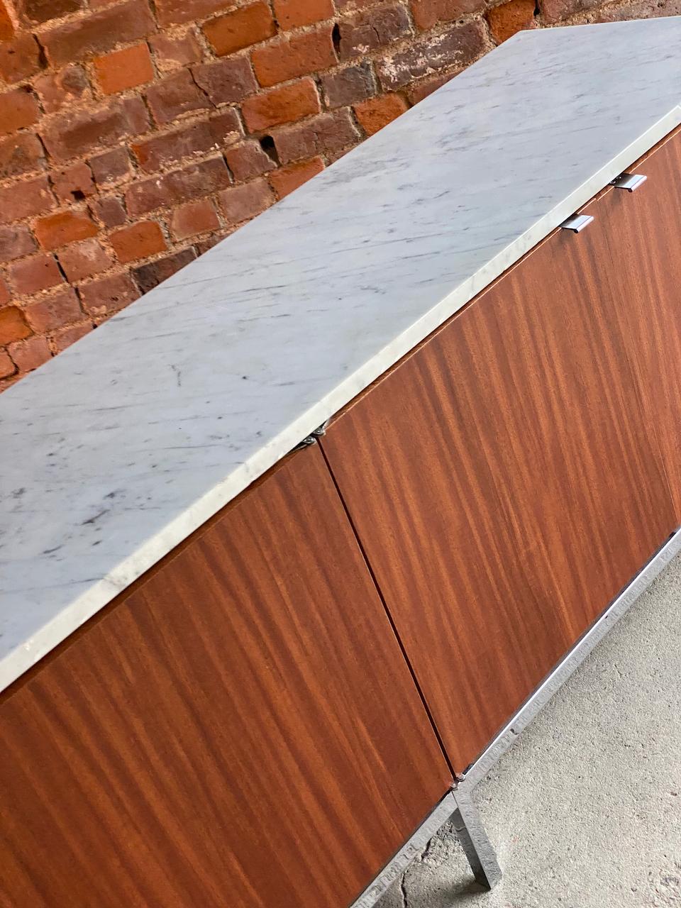 Florence Knoll Marble & Teak Credenza, USA, 1970s For Sale 11