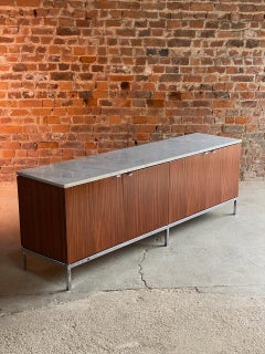 Florence Knoll Marble & Teak Credenza, USA, 1970s