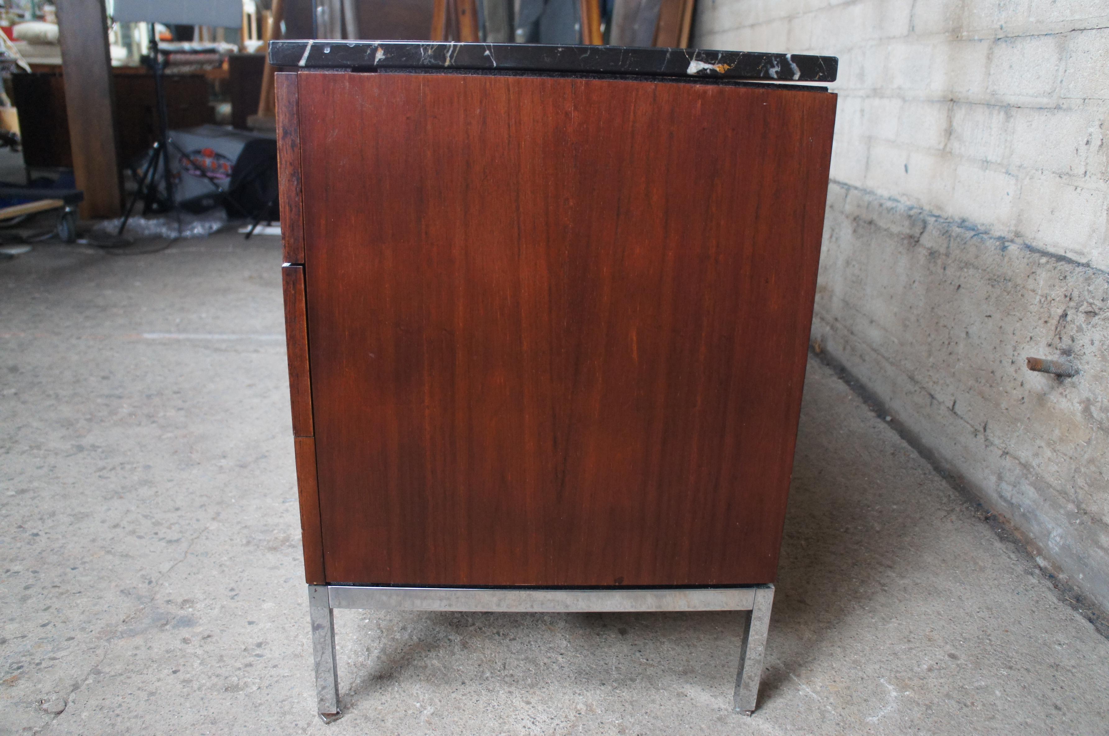 Florence Knoll Mid-Century Modern Rosewood Marble Top Credenza Sideboard Cabinet 5