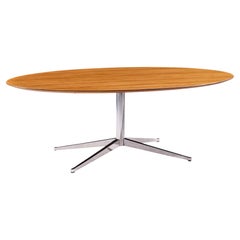 Florence Knoll Mid Century Nussbaum und Chrom Esstisch