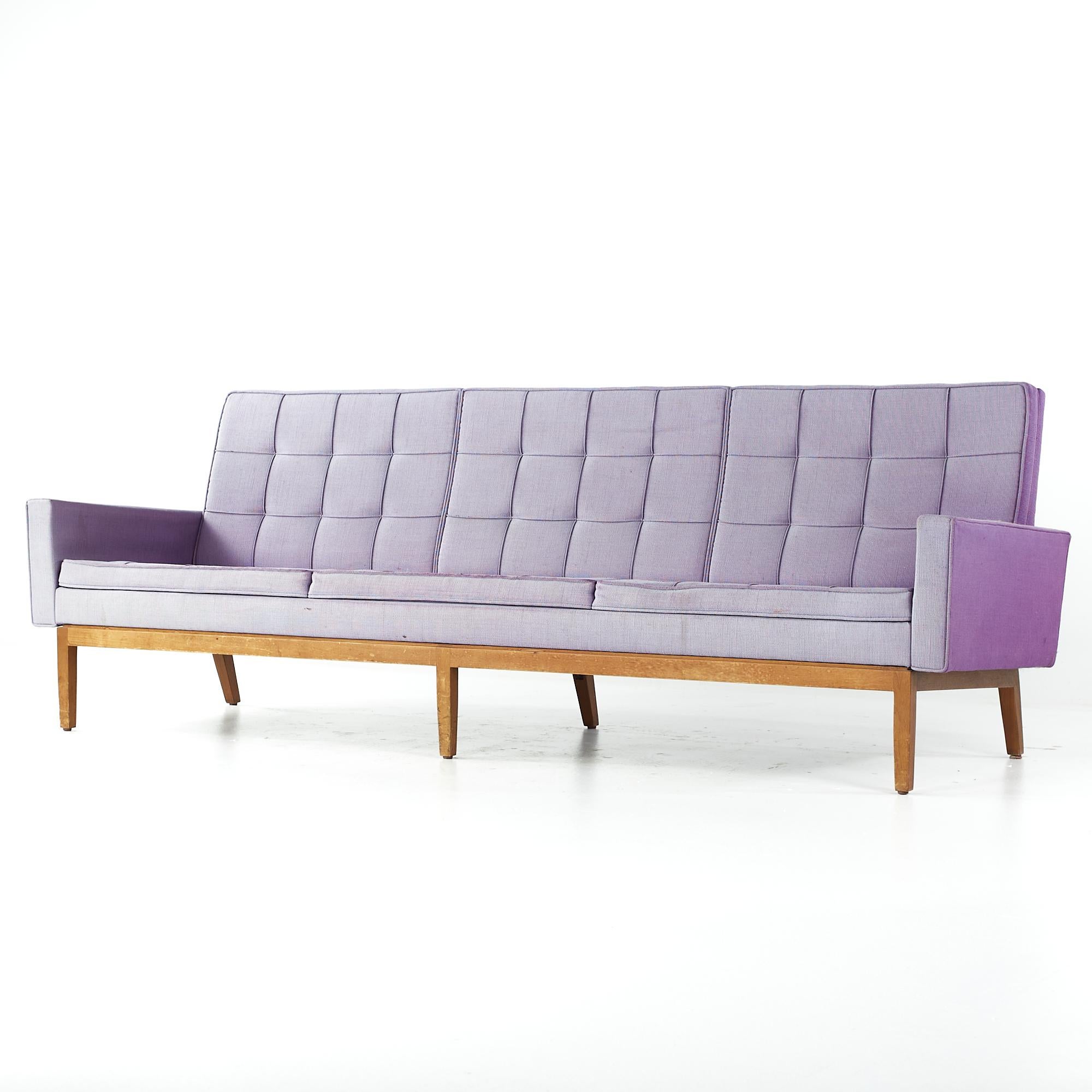 Mid-Century Modern Florence Knoll Midcentury Walnut Sofa For Sale