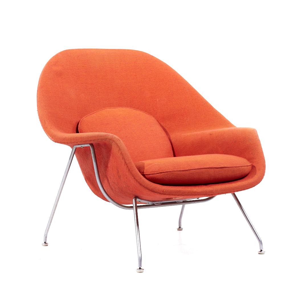 Eero Saarinen for Knoll Mid Century Womb Chair with Ottoman For Sale 3