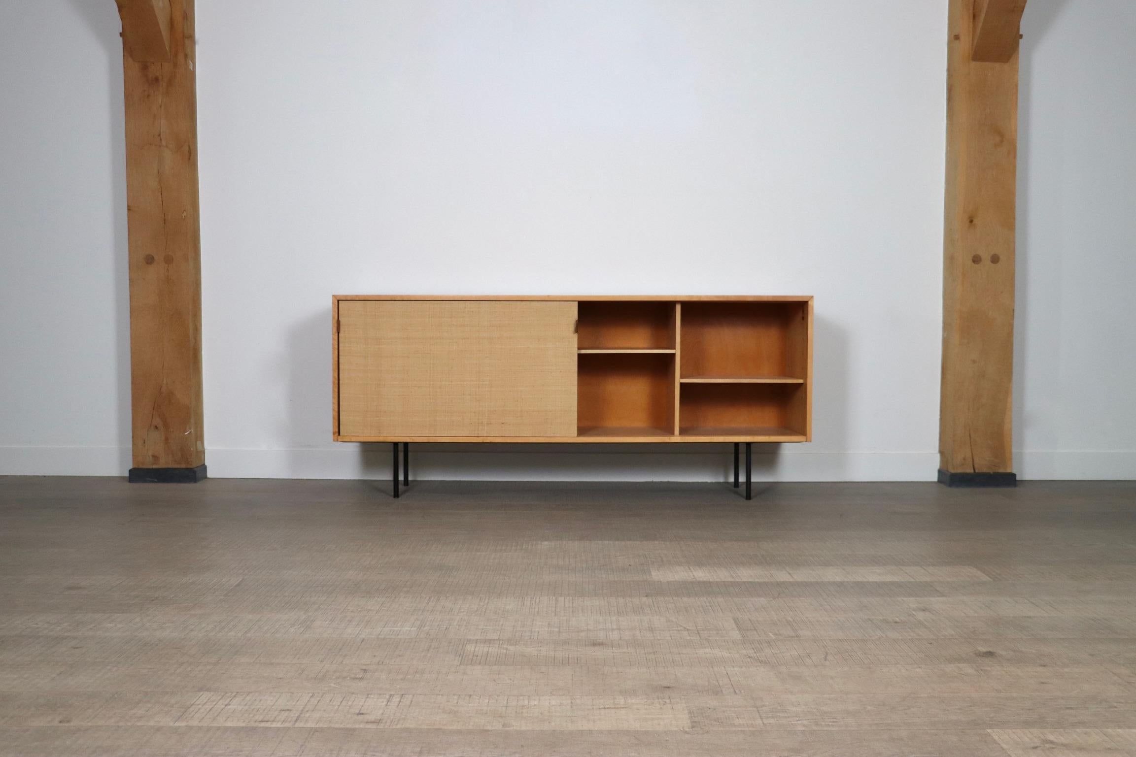 Florence Knoll Model 116 Seagrass Sideboard, 1950s For Sale 5