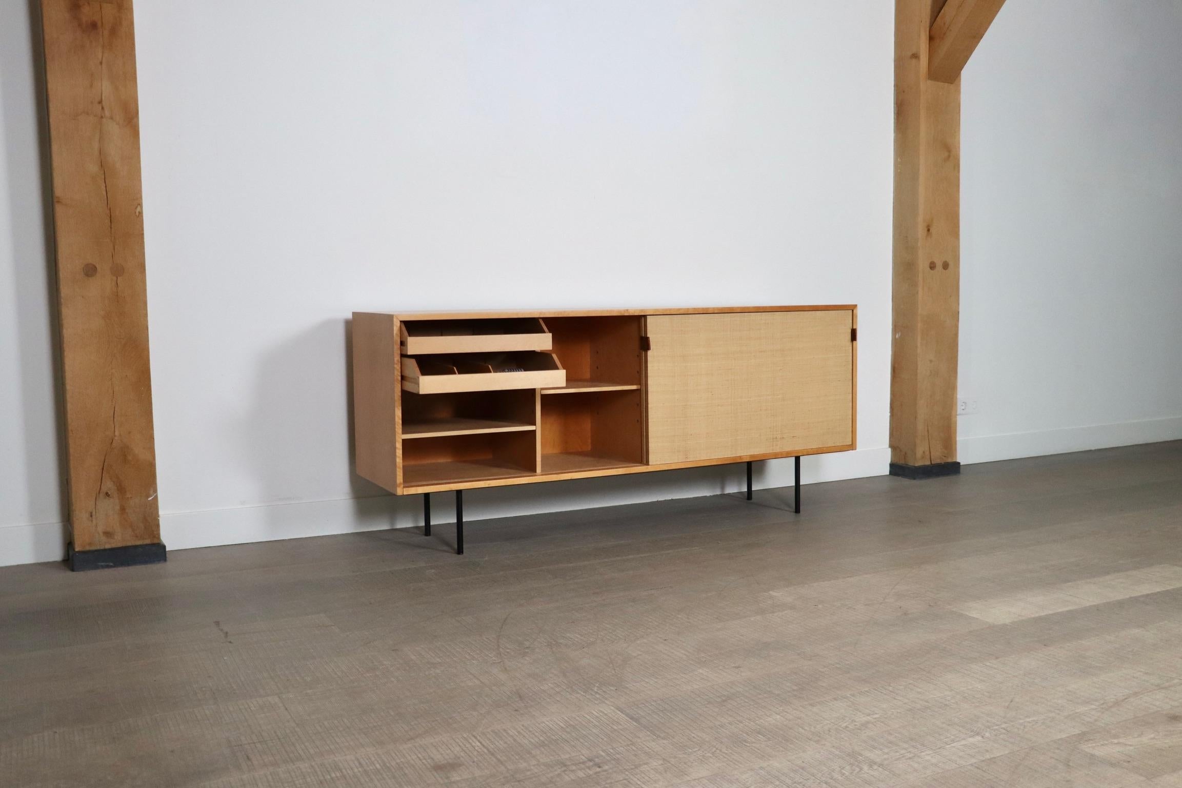 Florence Knoll Model 116 Seagrass Sideboard, 1950s For Sale 4