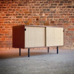 Florence Knoll Model 116 Walnut & Seagrass Credenza, USA, 1948