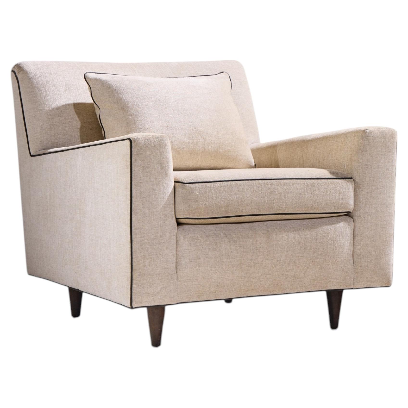 Chaise longue en noyer du milieu du siècle, Model No 25 de Florence Knoll