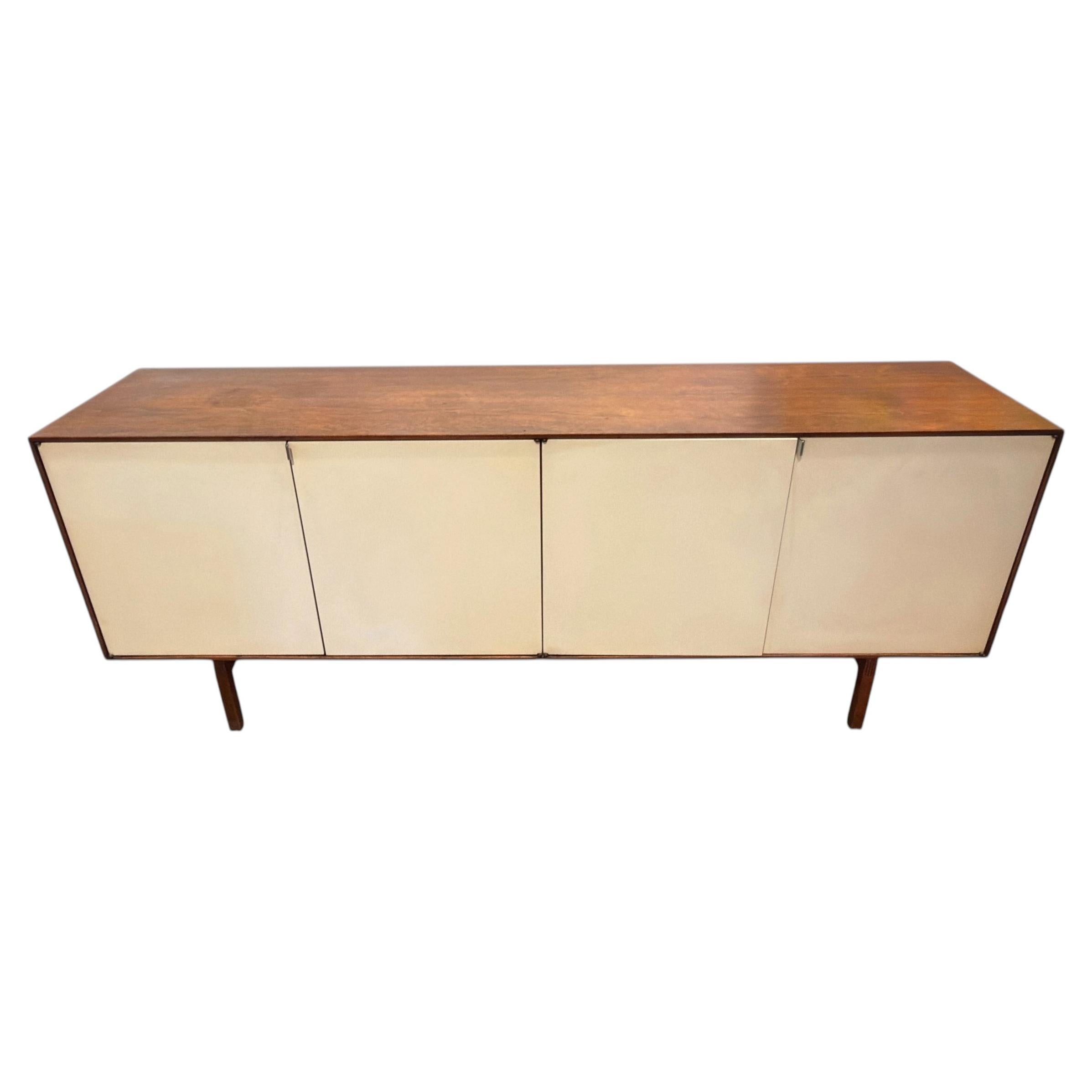 Florence Knoll Model 541 Walnut and Maple Credenza, 1950's
