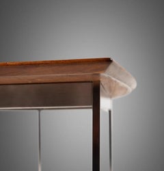 Florence Knoll Walnut & Chrome Model 580 Dining Conference Table for Knoll, 1960