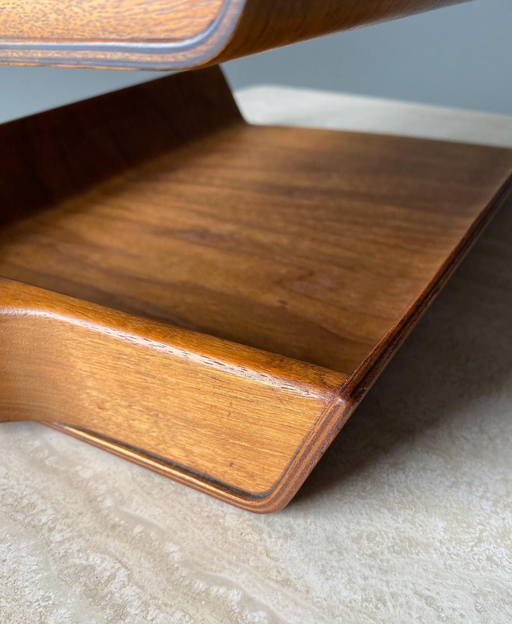 Florence Knoll Molded Plywood Architectural Letter Tray, 1960s 6