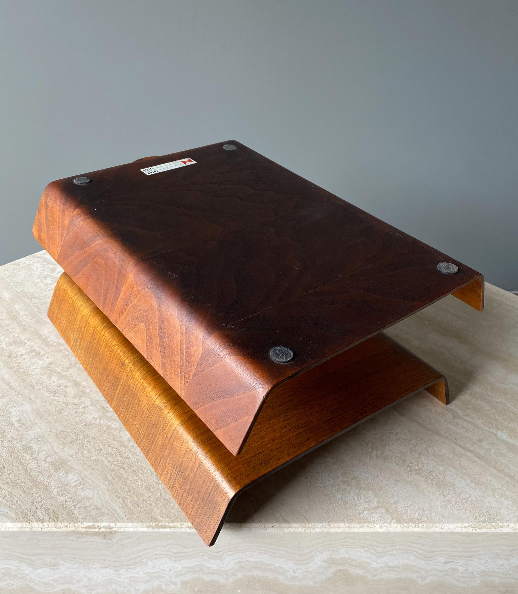 Florence Knoll Molded Plywood Architectural Letter Tray, 1960s 9