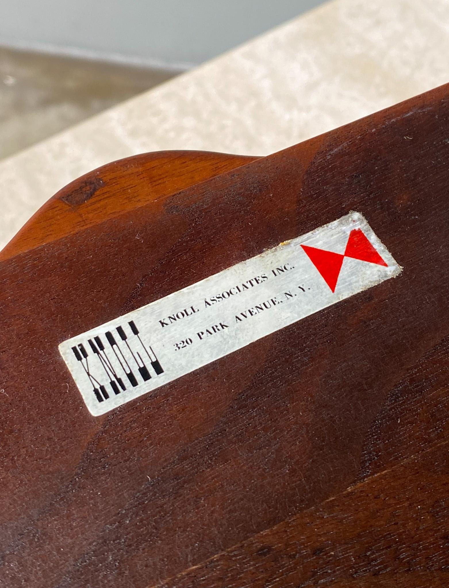 Walnut Florence Knoll Molded Plywood Architectural Letter Tray, 1960s