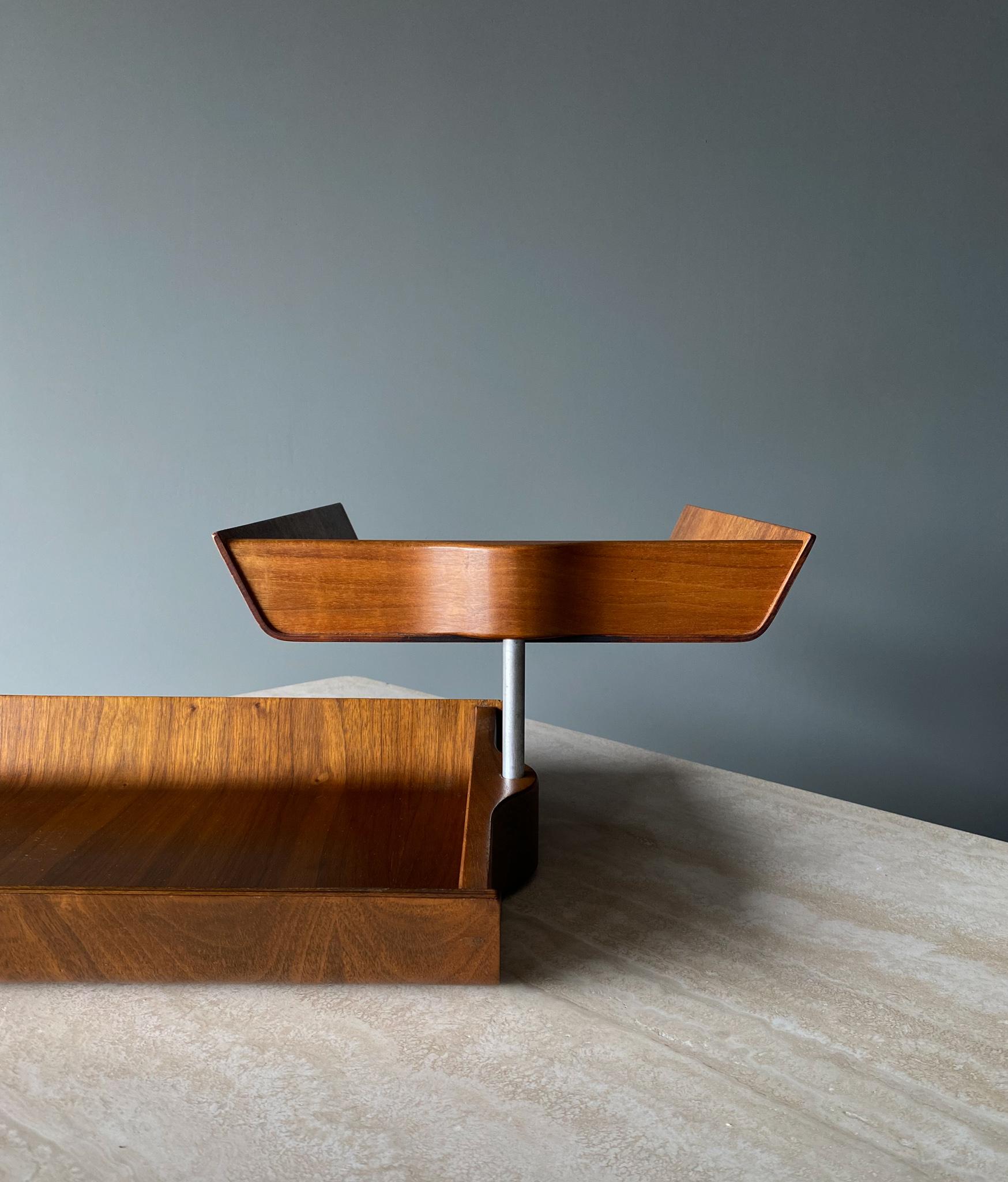 Florence Knoll Molded Plywood Architectural Letter Tray, 1960s 2