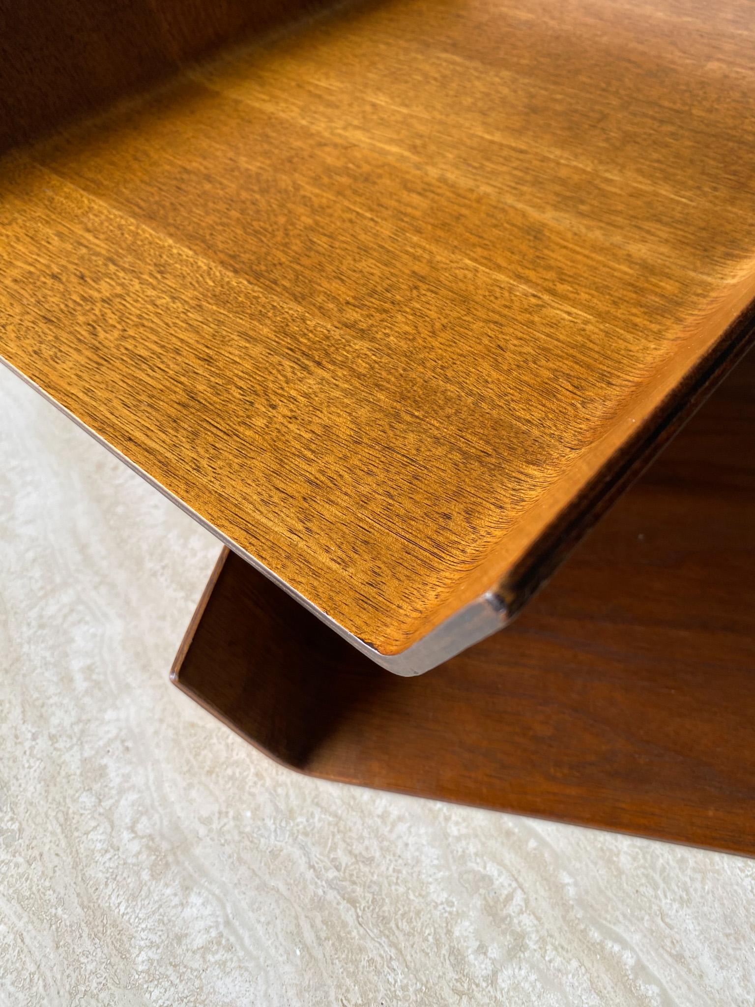 Florence Knoll Molded Plywood Architectural Letter Tray, 1960s 2