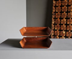 Florence Knoll Molded Plywood Architectural Letter Tray circa 1960