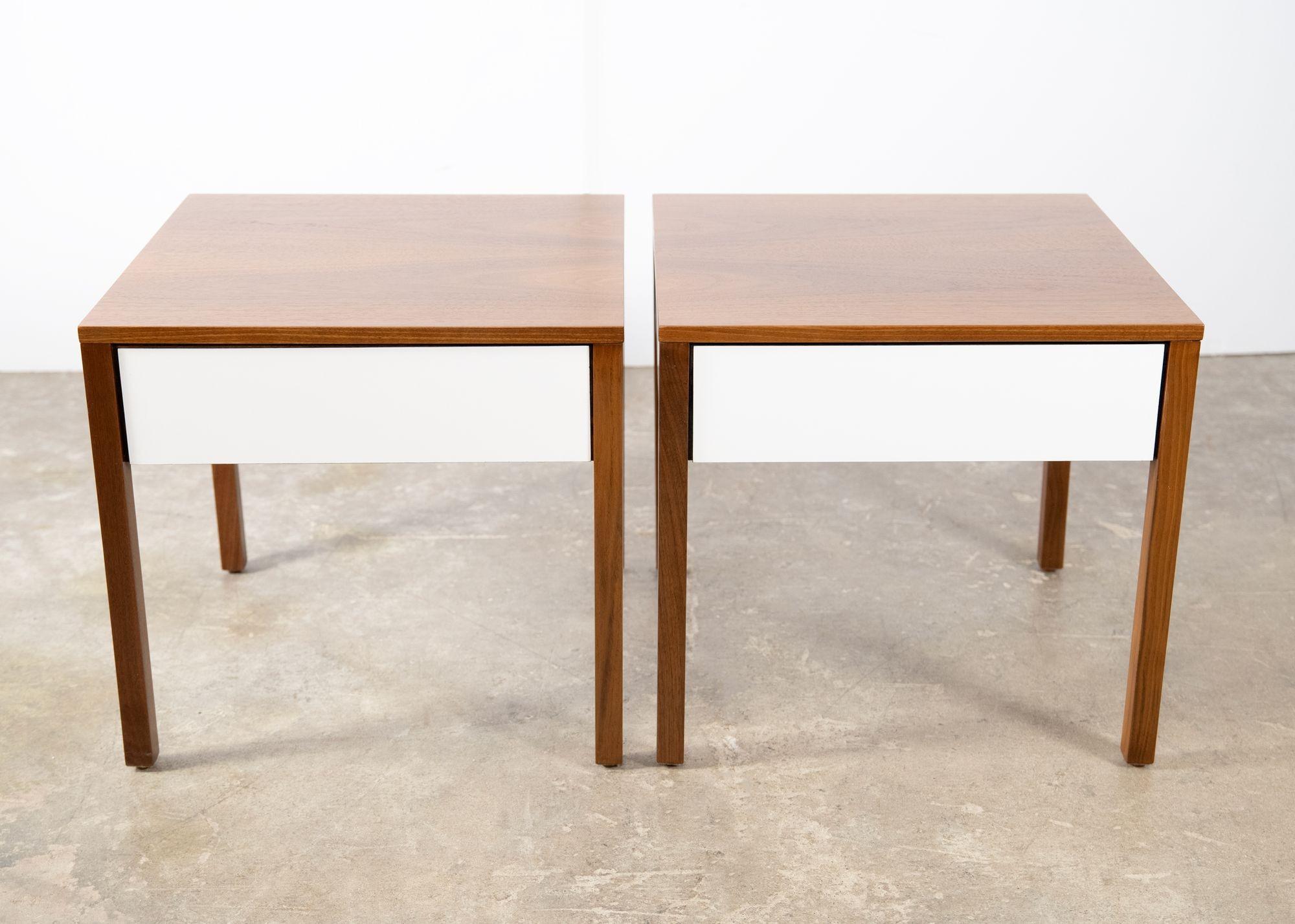 Florence Knoll Nightstands in Walnut for Knoll Associates Early Production 8