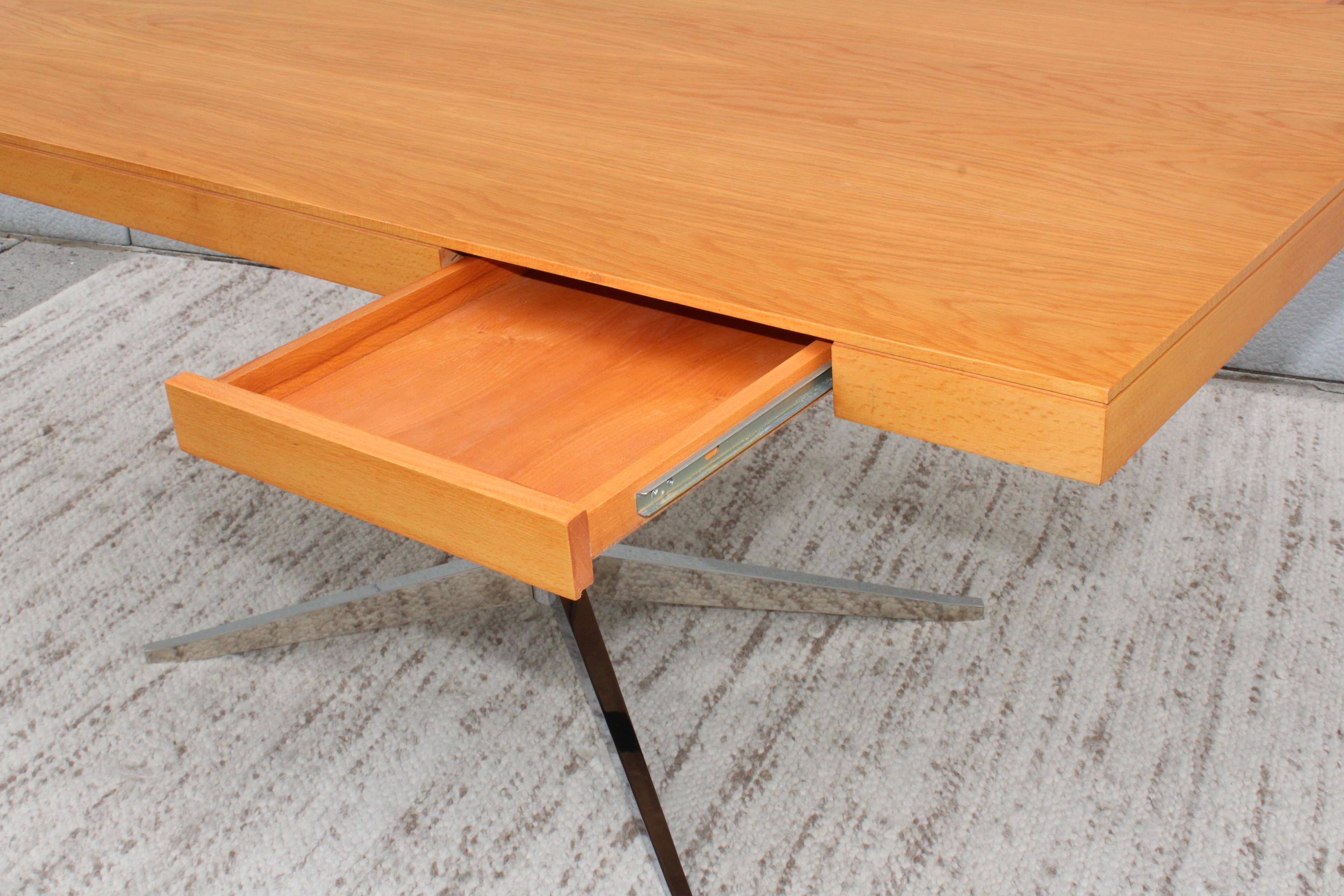 Florence Knoll Oak Partners Desk In Good Condition In New York, NY