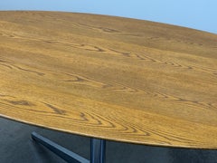 Florence Knoll Oval Dining Table / Desk in Oak