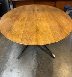 Florence Knoll Oval Rosewood Table Desk 78"