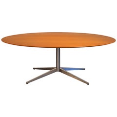 Florence Knoll Oval Table/Desk with Oak Top