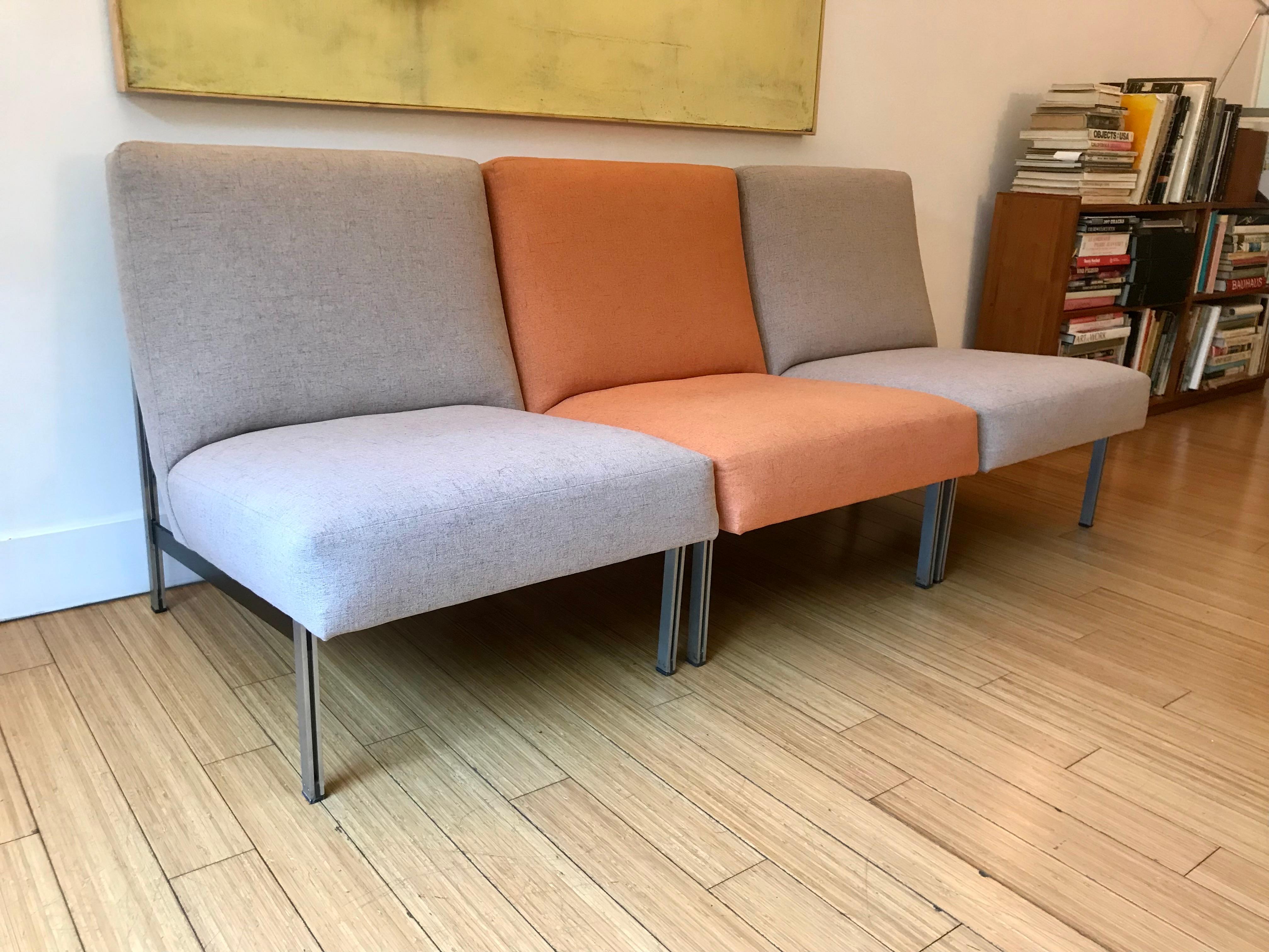 20th Century Florence Knoll Parallel Bar Modular Seating System