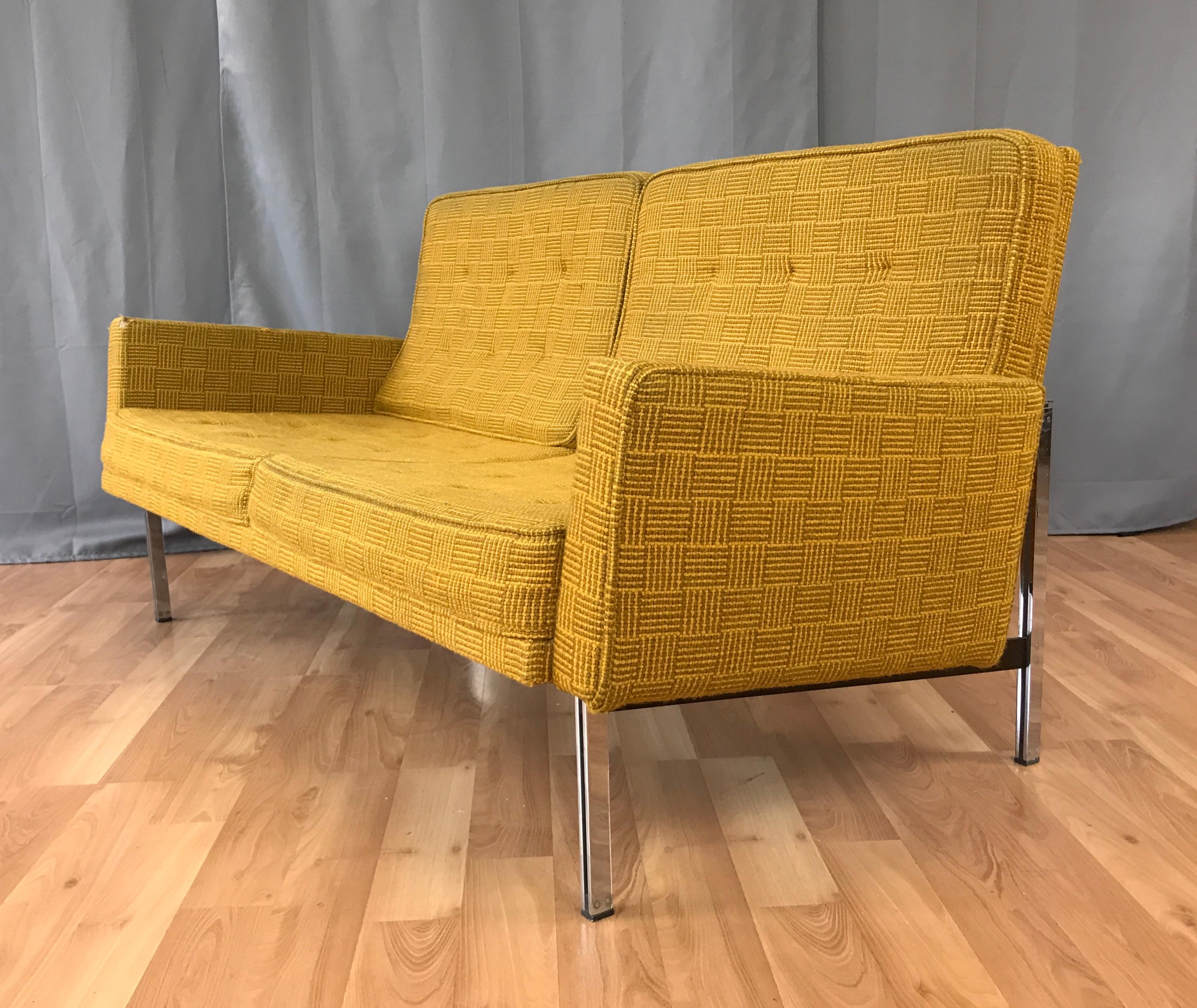 Mid-Century Modern Florence Knoll for Knoll International Parallel Bar Settee